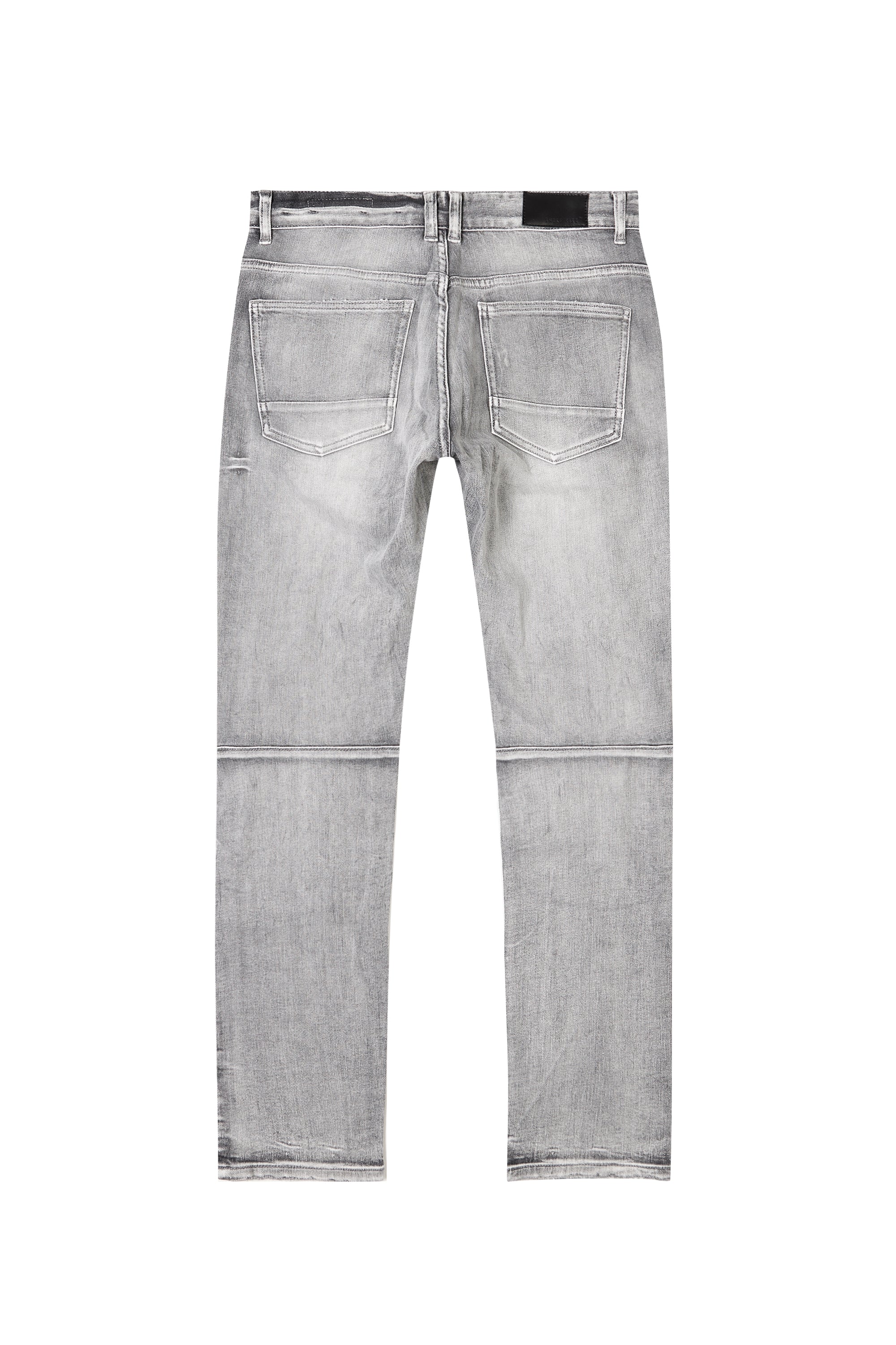 Distressed Rip & Repair Slim Tapered Denim Jeans