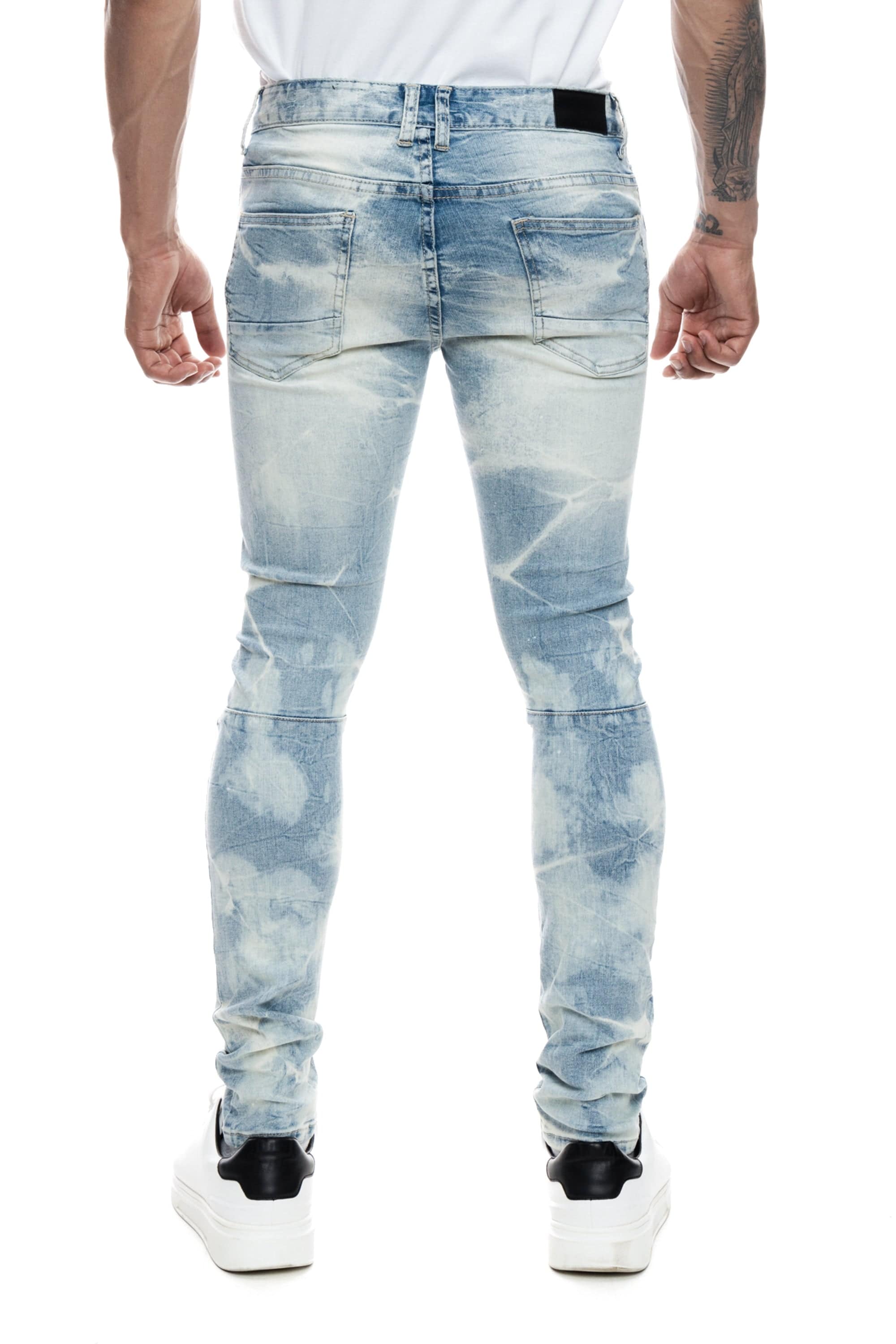 Rip & Repaired Lightning Washed Denim Jeans