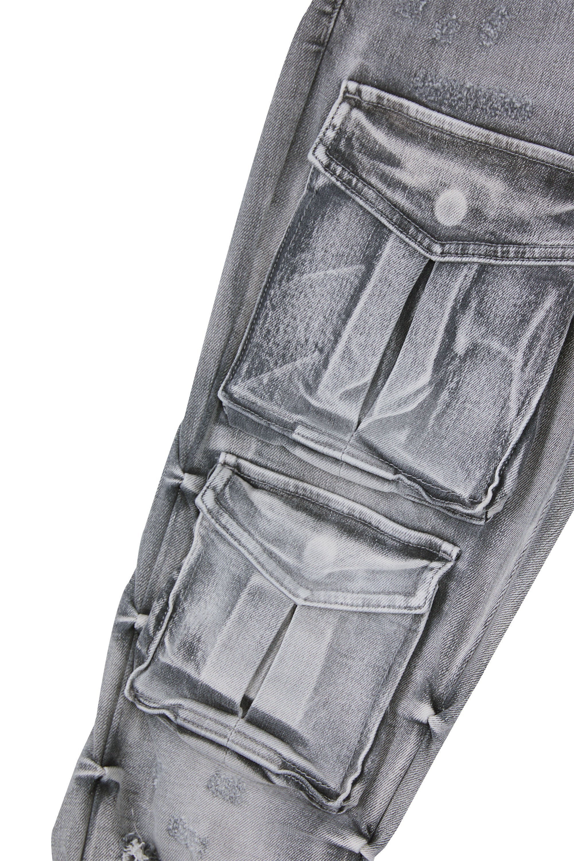 Stacked Utility Denim Jeans