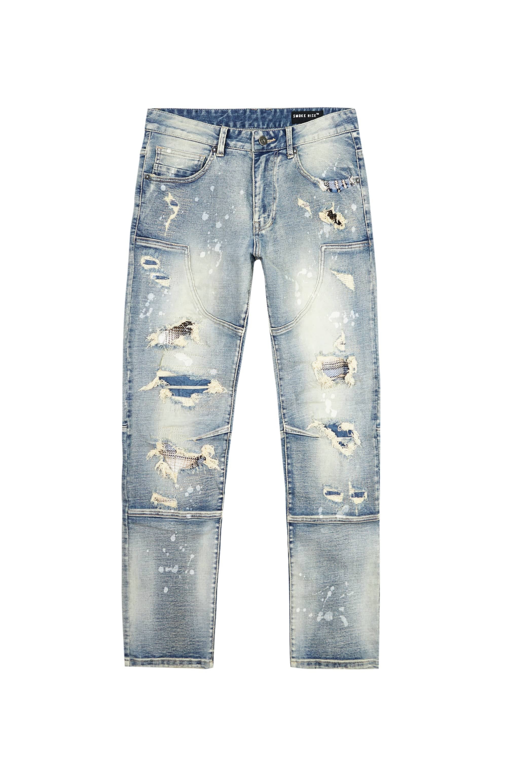 Plaid Backed Workwear Jean