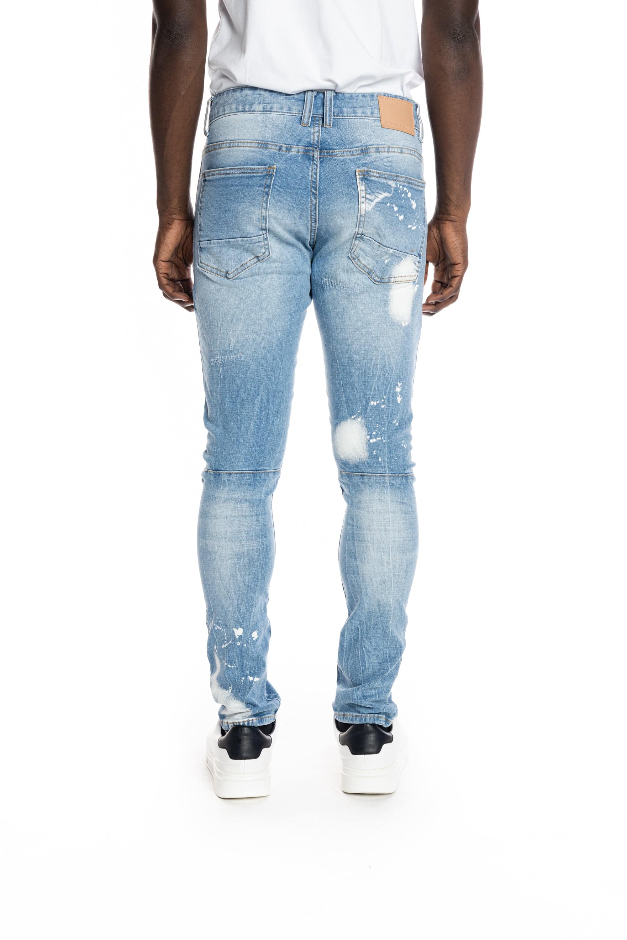 Bleached Detail Semi Basic Jeans