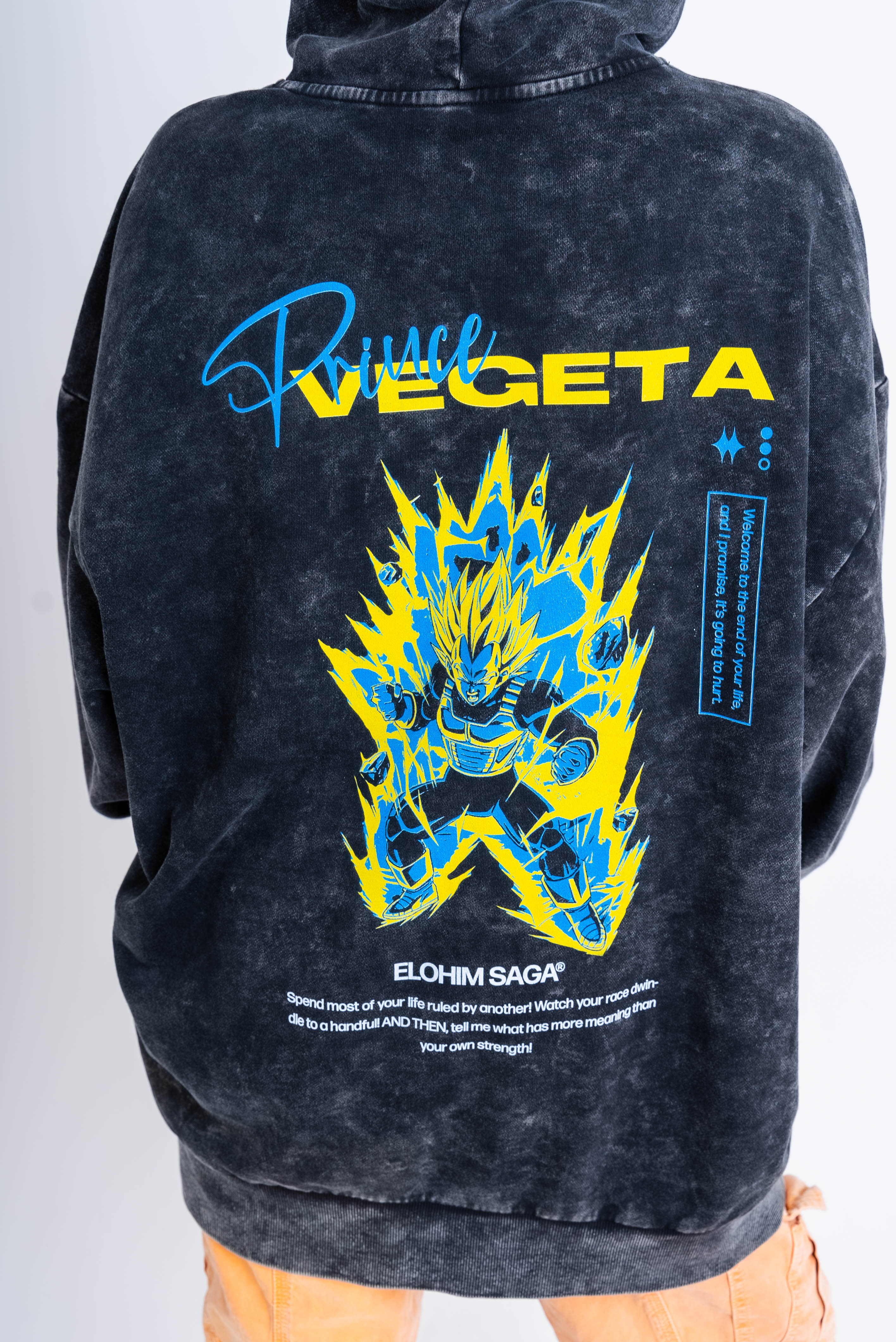 Vegeta - Acid Wash Hoodie