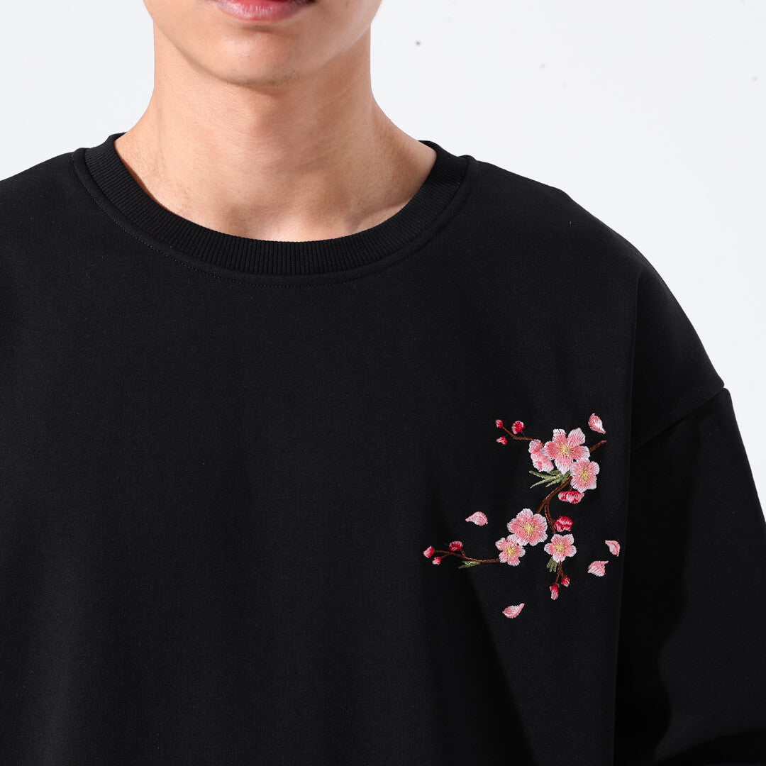 Sakura Embroidered Sweatshirt