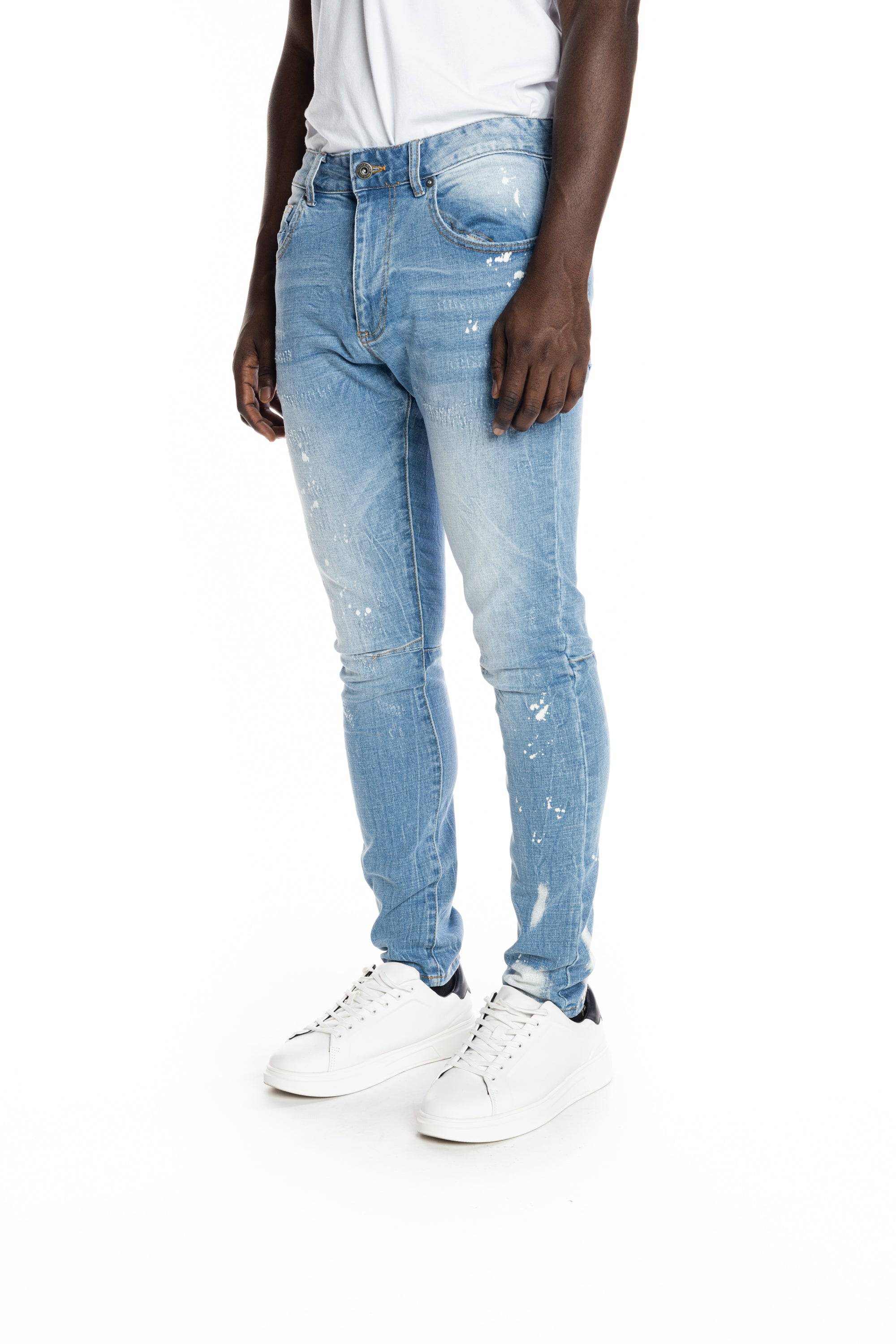 Bleached Detail Semi Basic Jeans