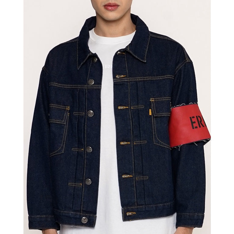 Erigo Denim Jacket Pocket Croix Mud Blue
