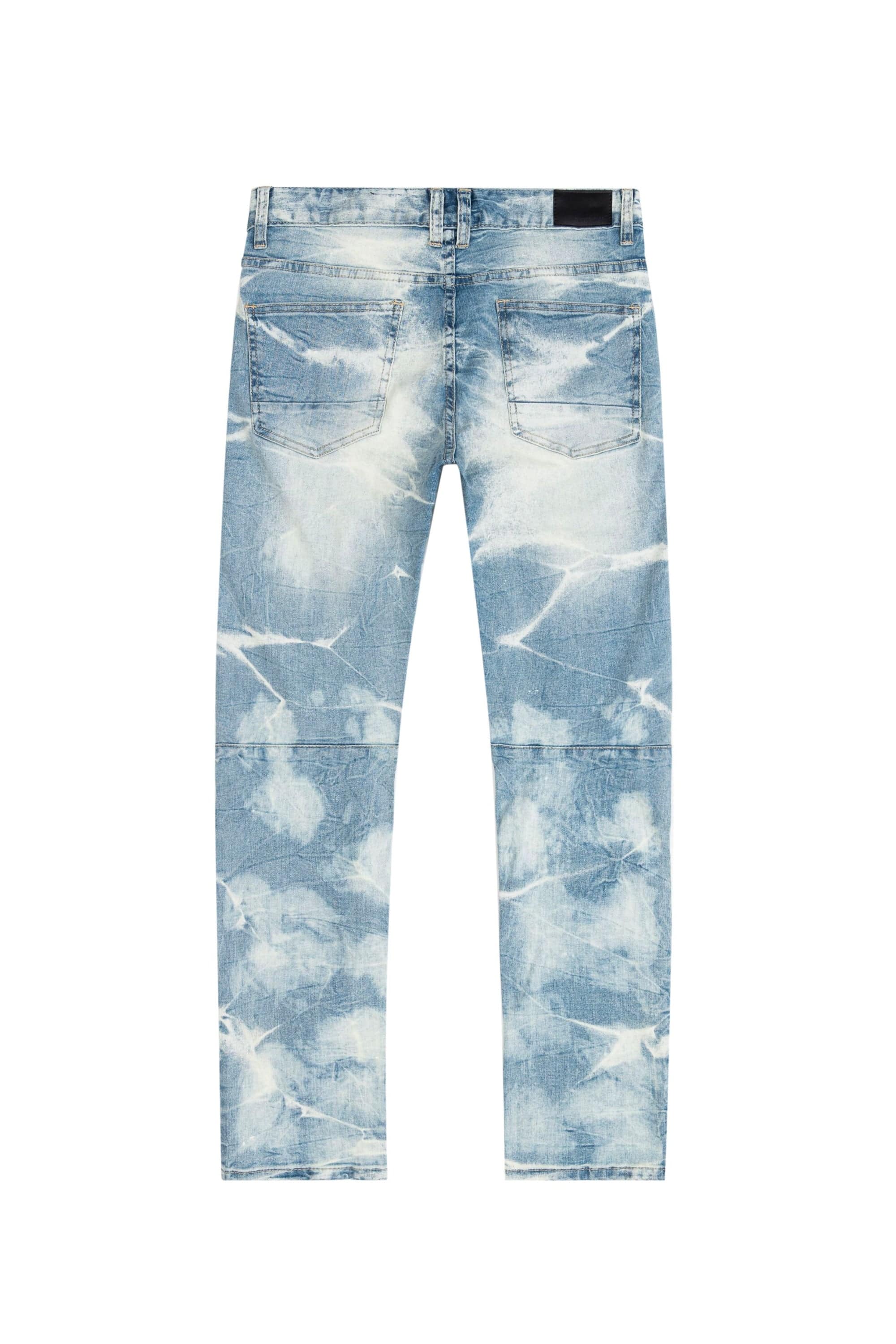 Rip & Repaired Lightning Washed Denim Jeans