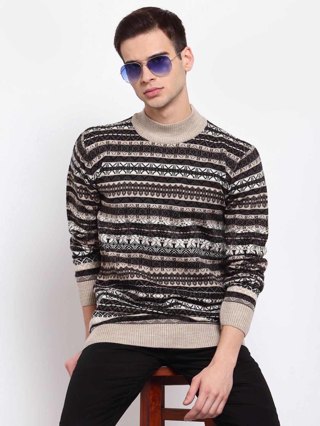 Men Striped Pullover Sweater