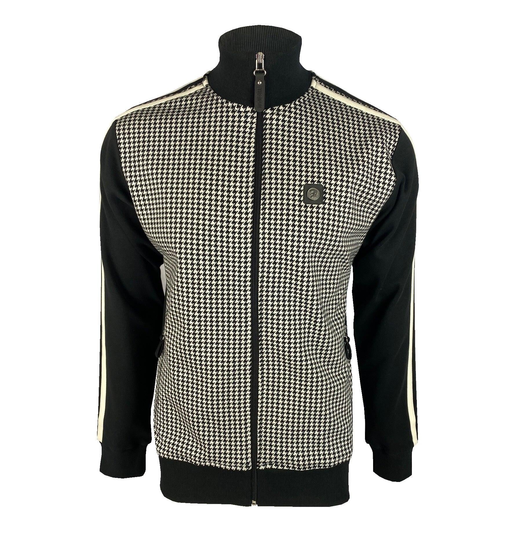 Trojan Jacquard Check Track Top Houndstooth