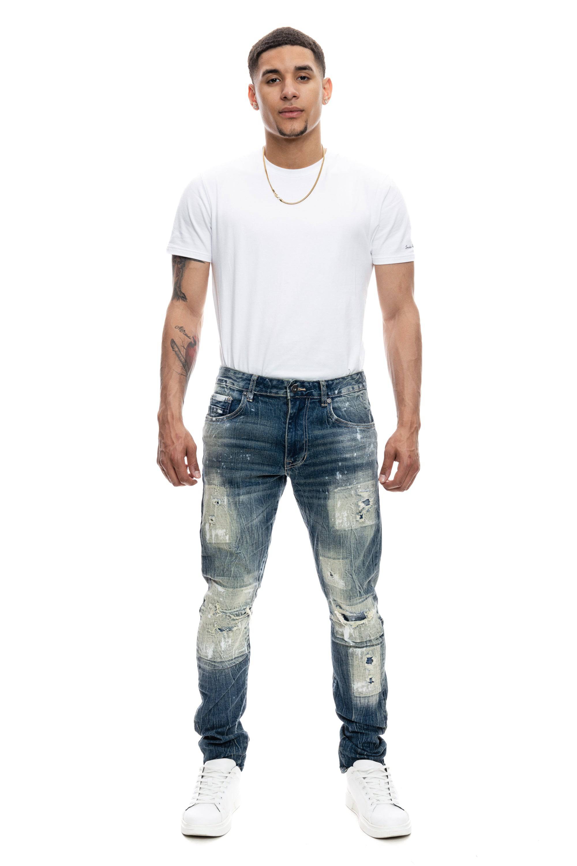 Patch Washed Jeans