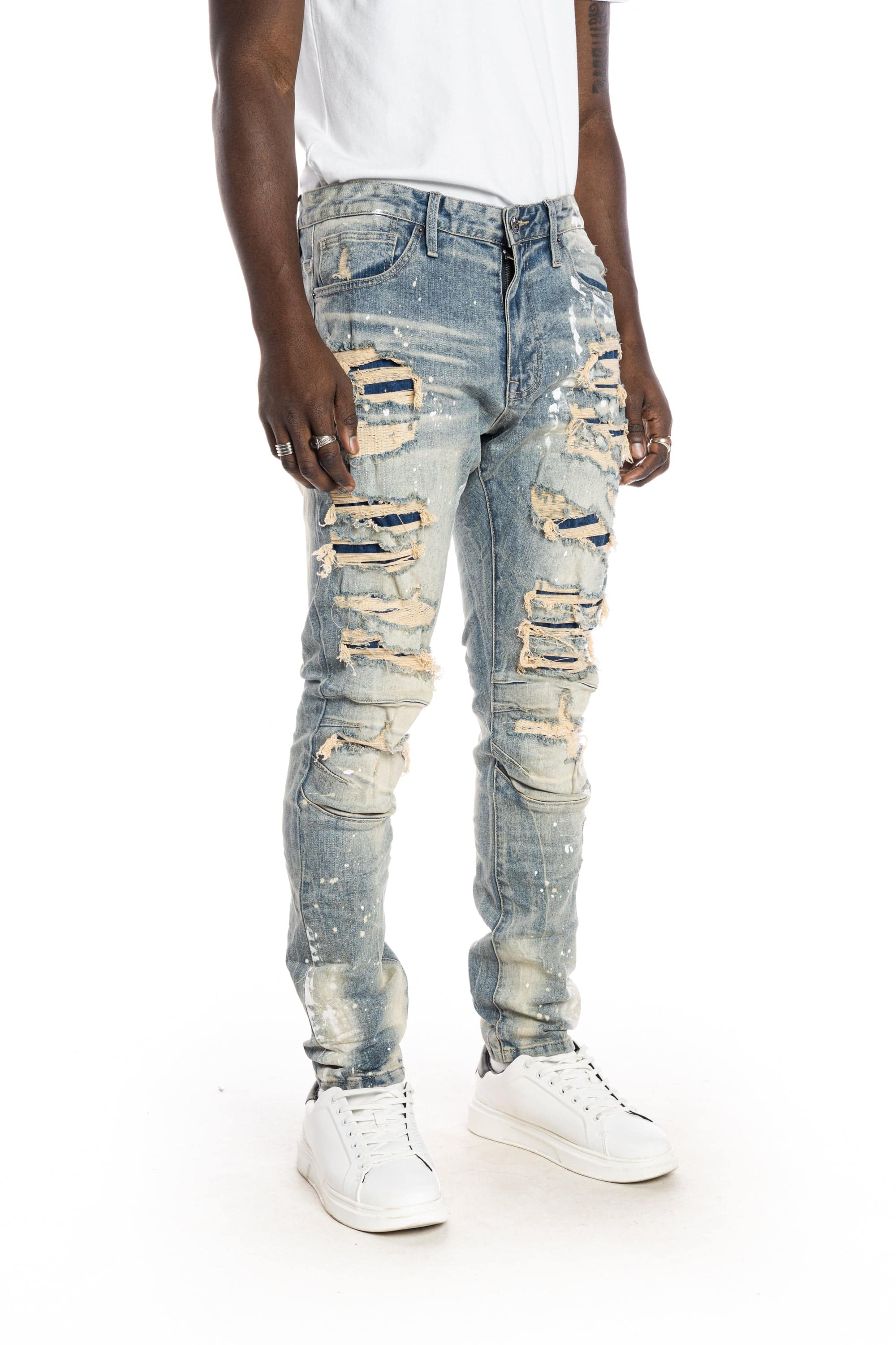 Heavy Rip & Repair Fashion Jeans