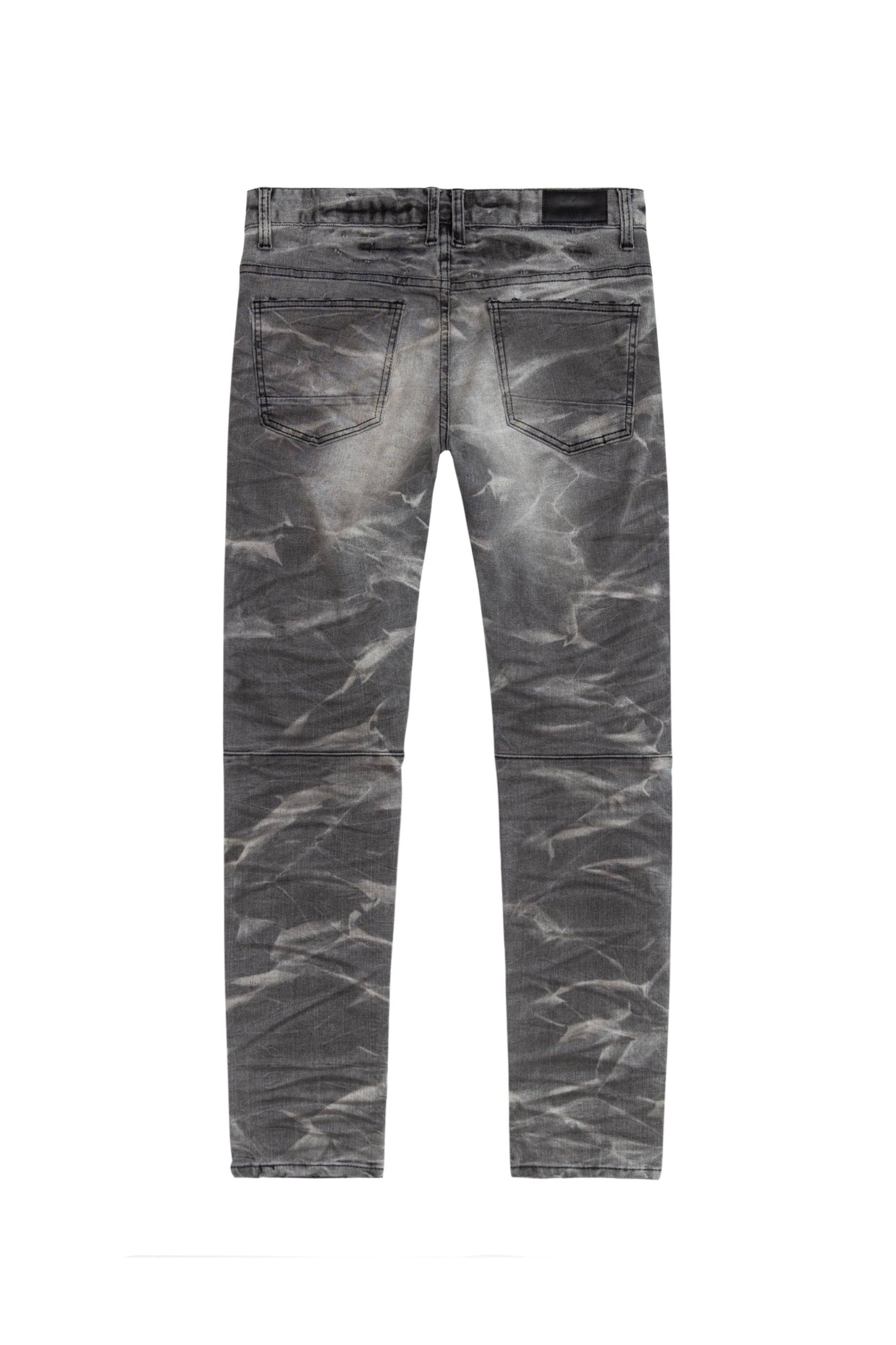 Rip & Repaired Lightning Washed Denim Jeans