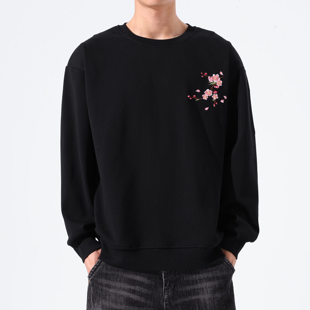 Sakura Embroidered Sweatshirt