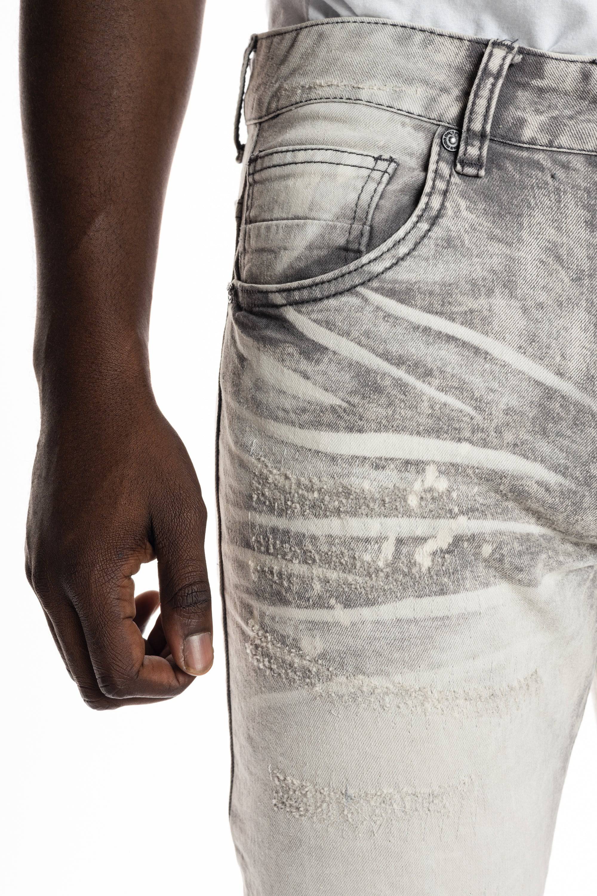 Bleached Detail Semi Basic Jeans