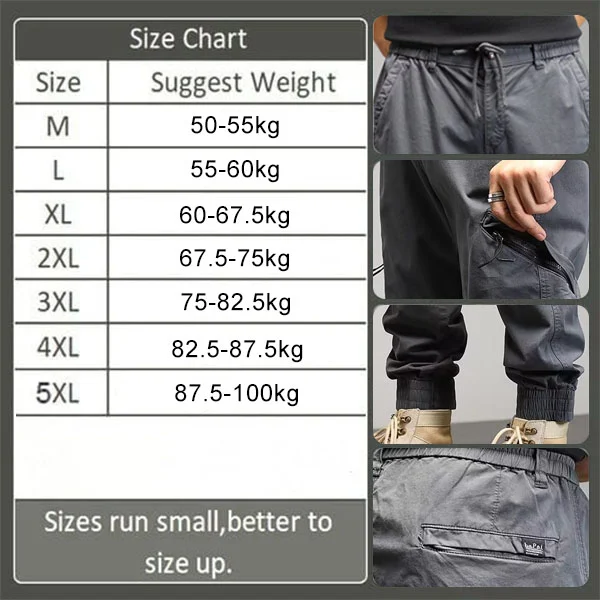Retro Multi-Pocket Casual Pants For Men