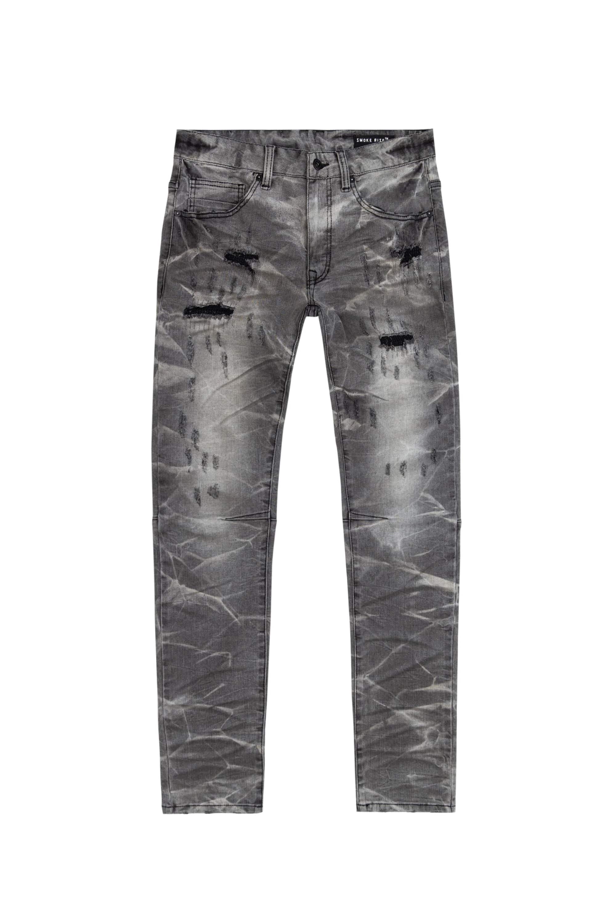 Rip & Repaired Lightning Washed Denim Jeans