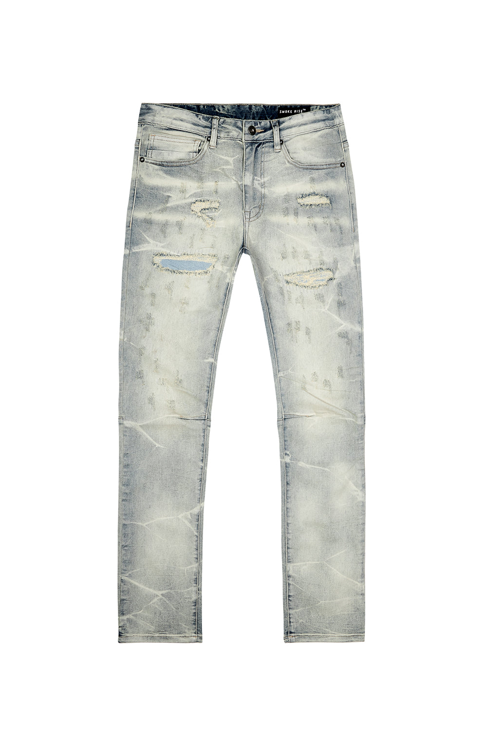 Rip & Repaired Lightning Washed Denim Jeans
