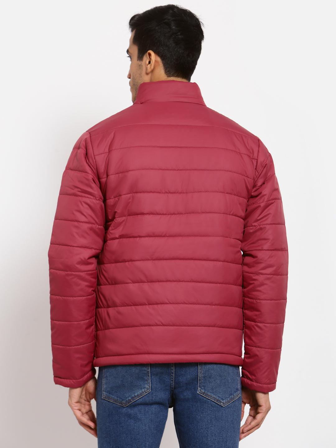 Men Solid Striped Lightweight Padded Jacket