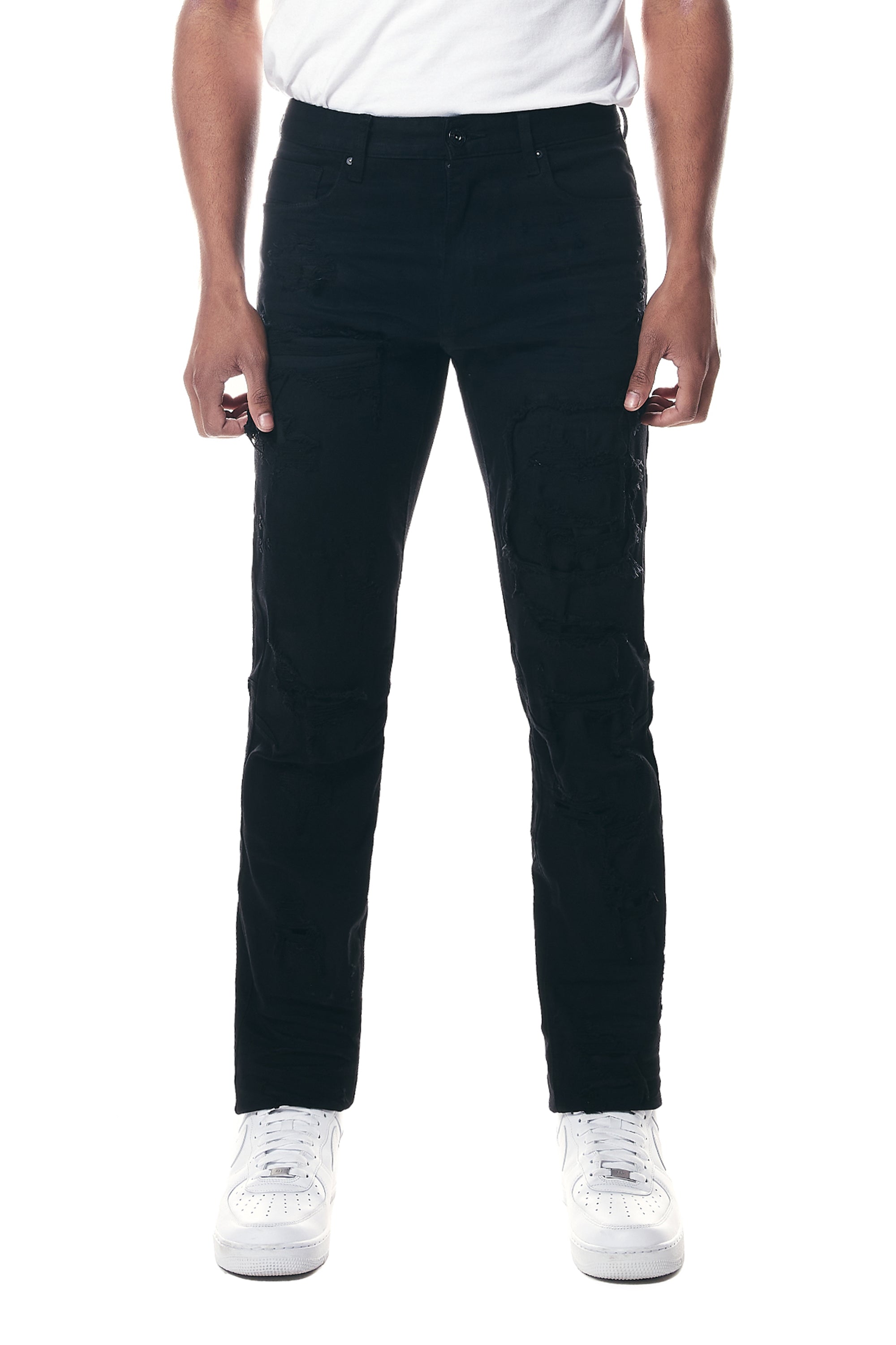 Distressed Rip & Repair Easy Slim Denim Jeans