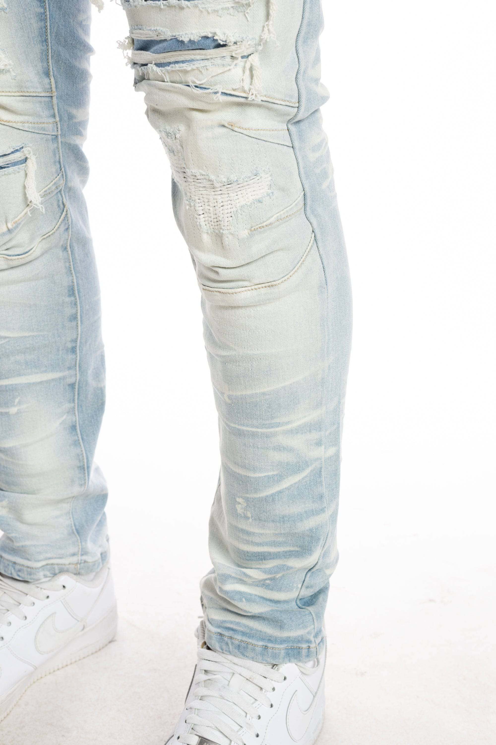 Heavy Rip & Repair Fashion Jeans