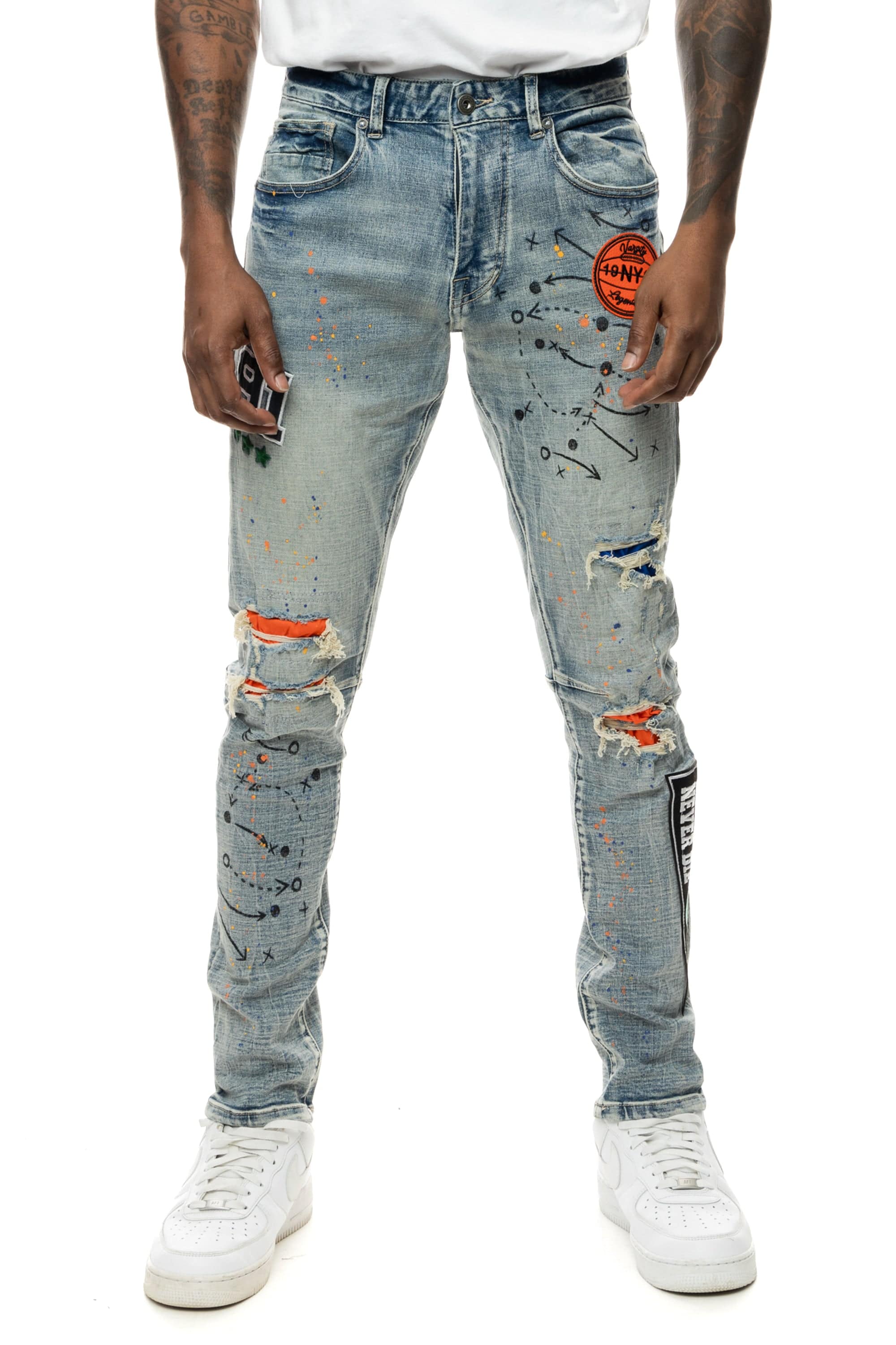 Varsity Detailed Jeans