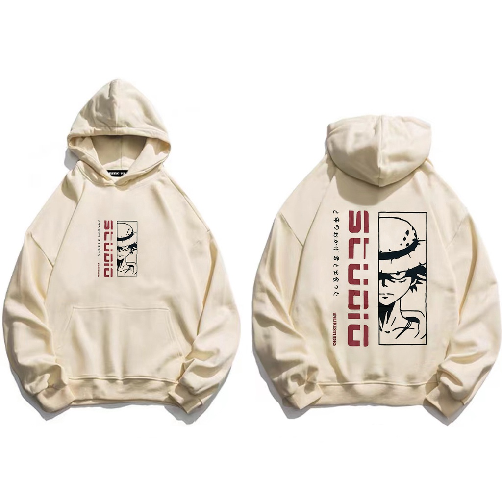 One Piece Luffy Print Anime Hoodies
