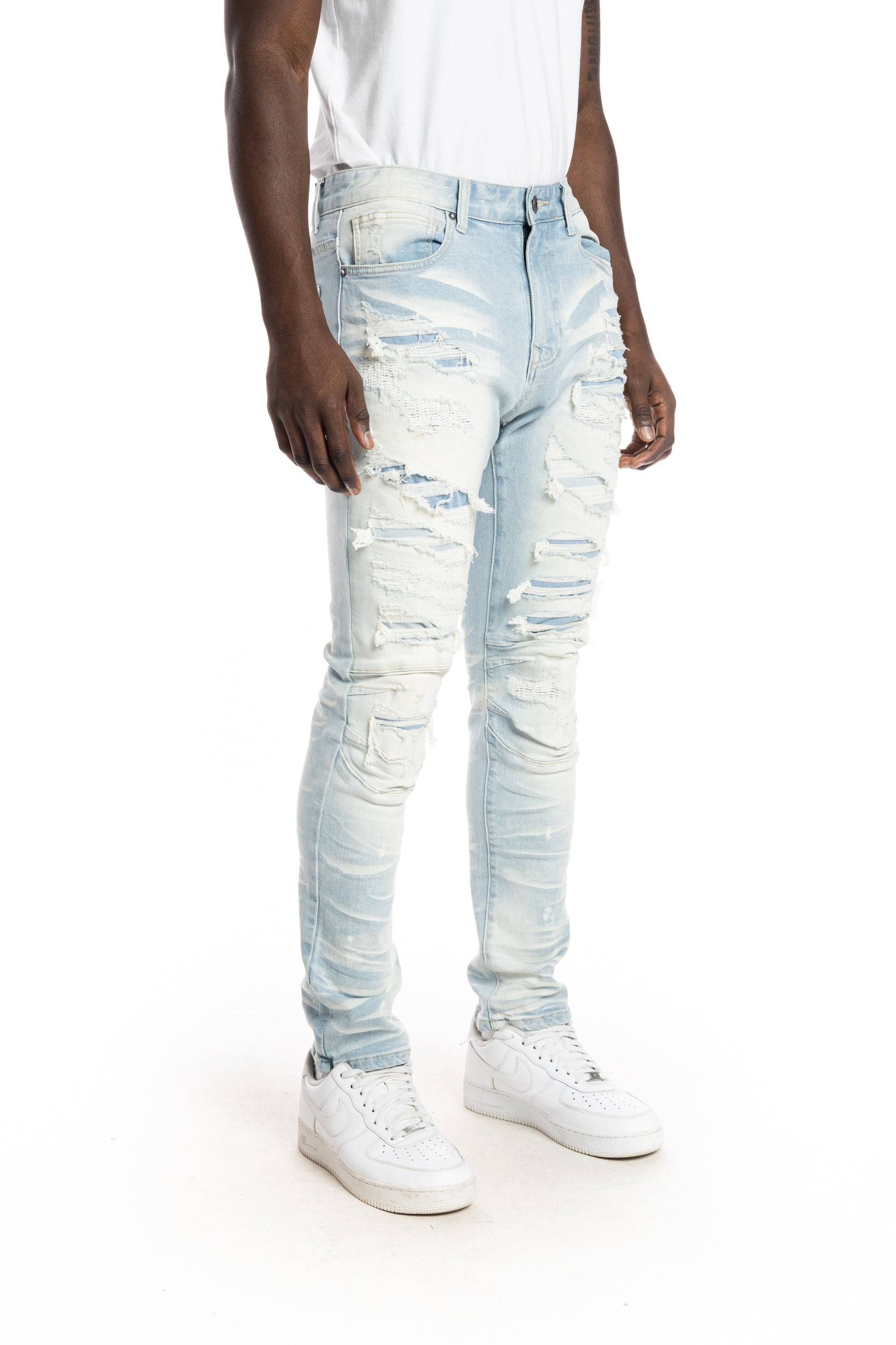 Heavy Rip & Repair Fashion Jeans