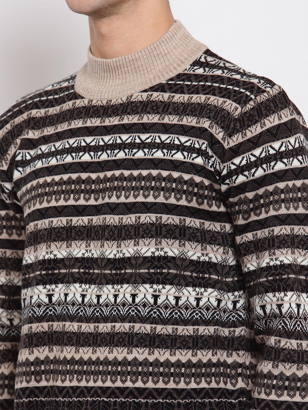 Men Striped Pullover Sweater