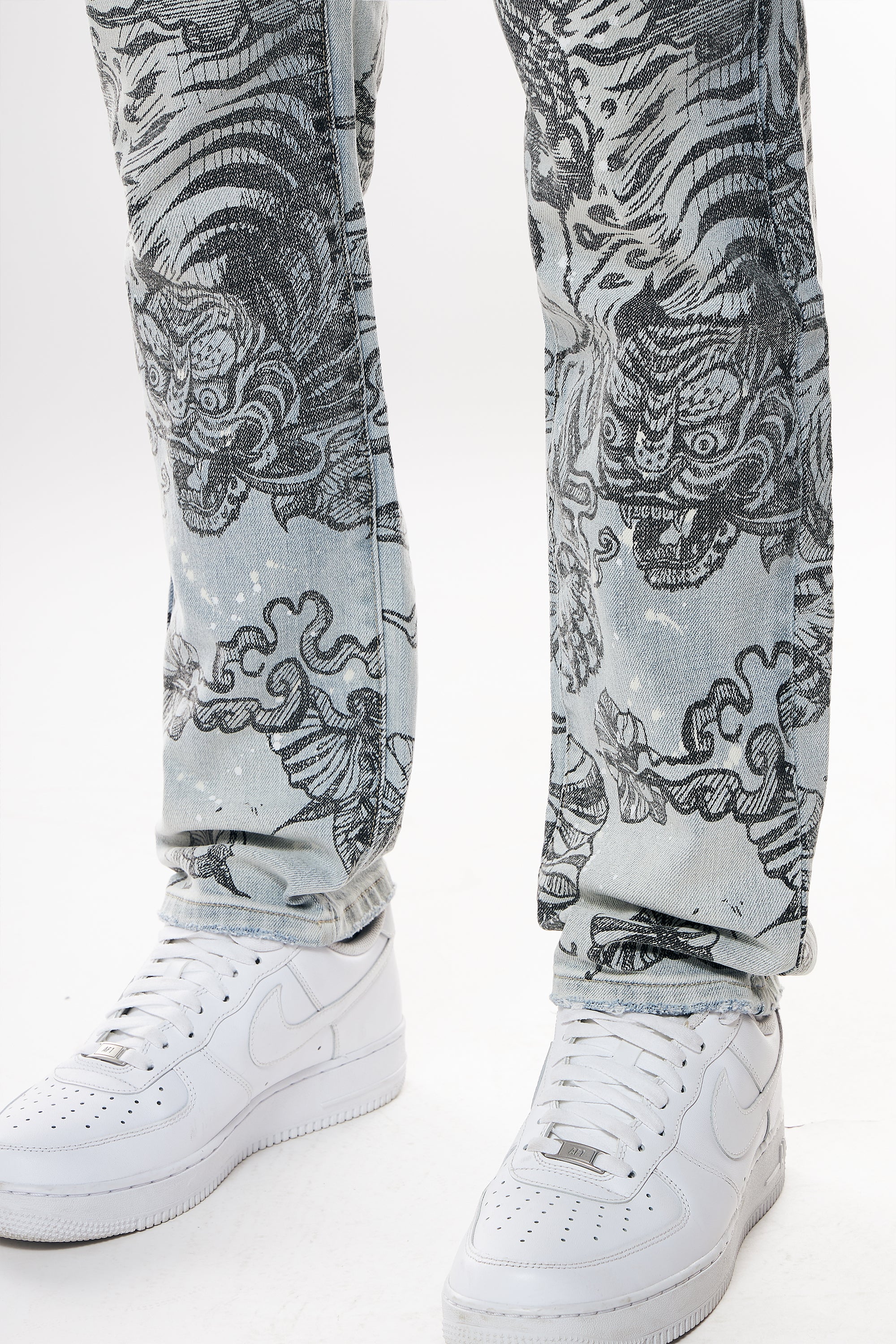 Tattoo Slim Fit Denim Jeans