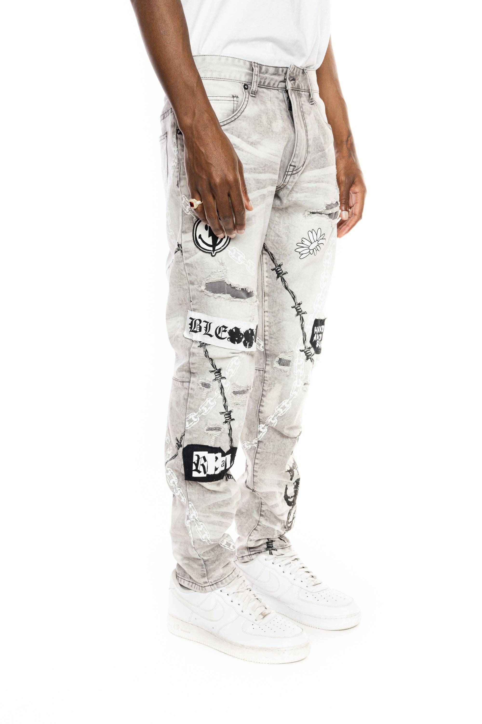 Mixed Media Fashion Jeans