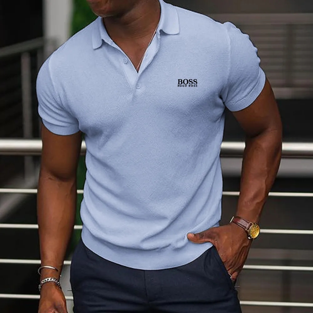Men's casual short-sleeved polo shirt