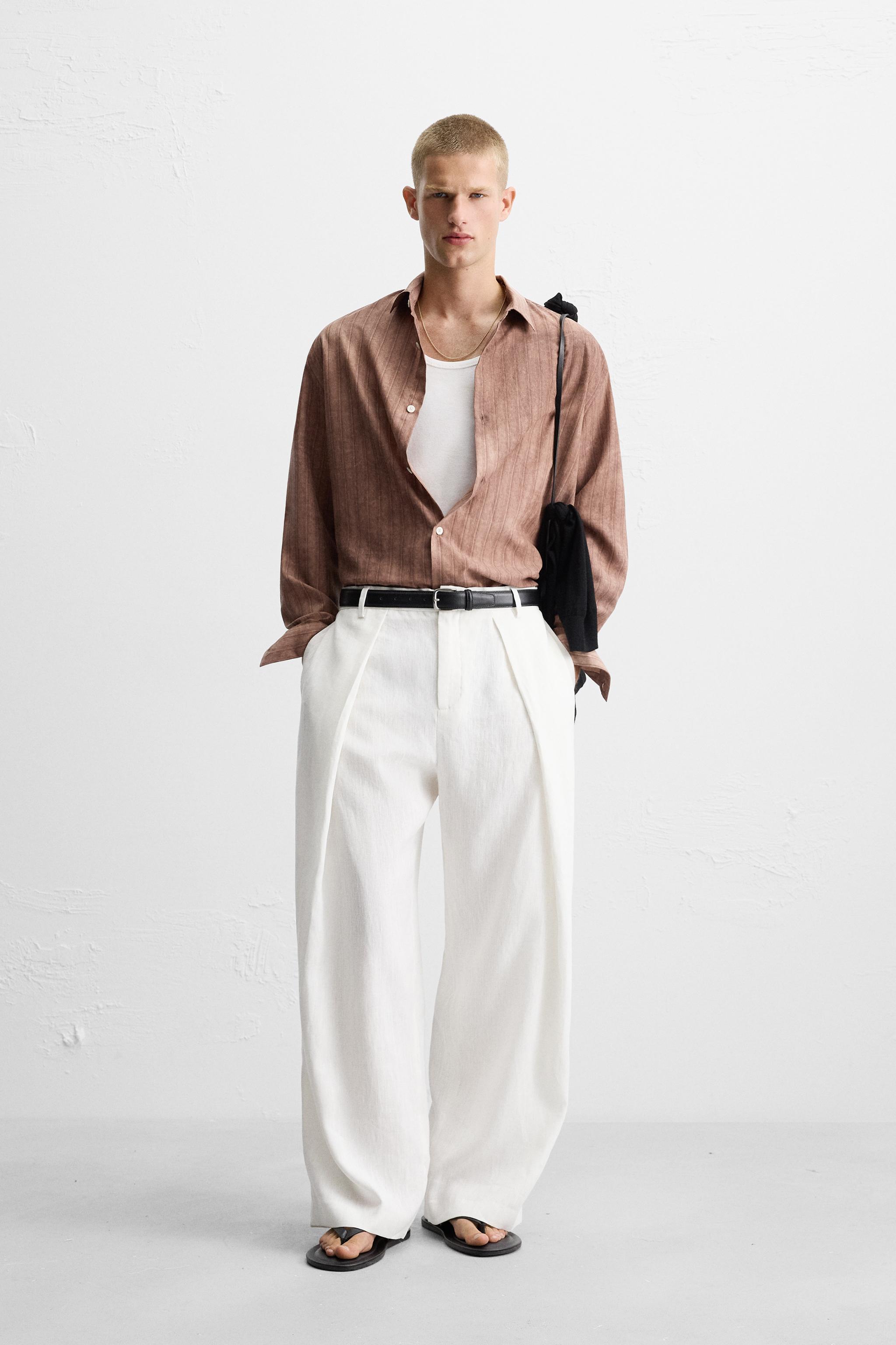 WASHED EFFECT STRIPED SHIRT