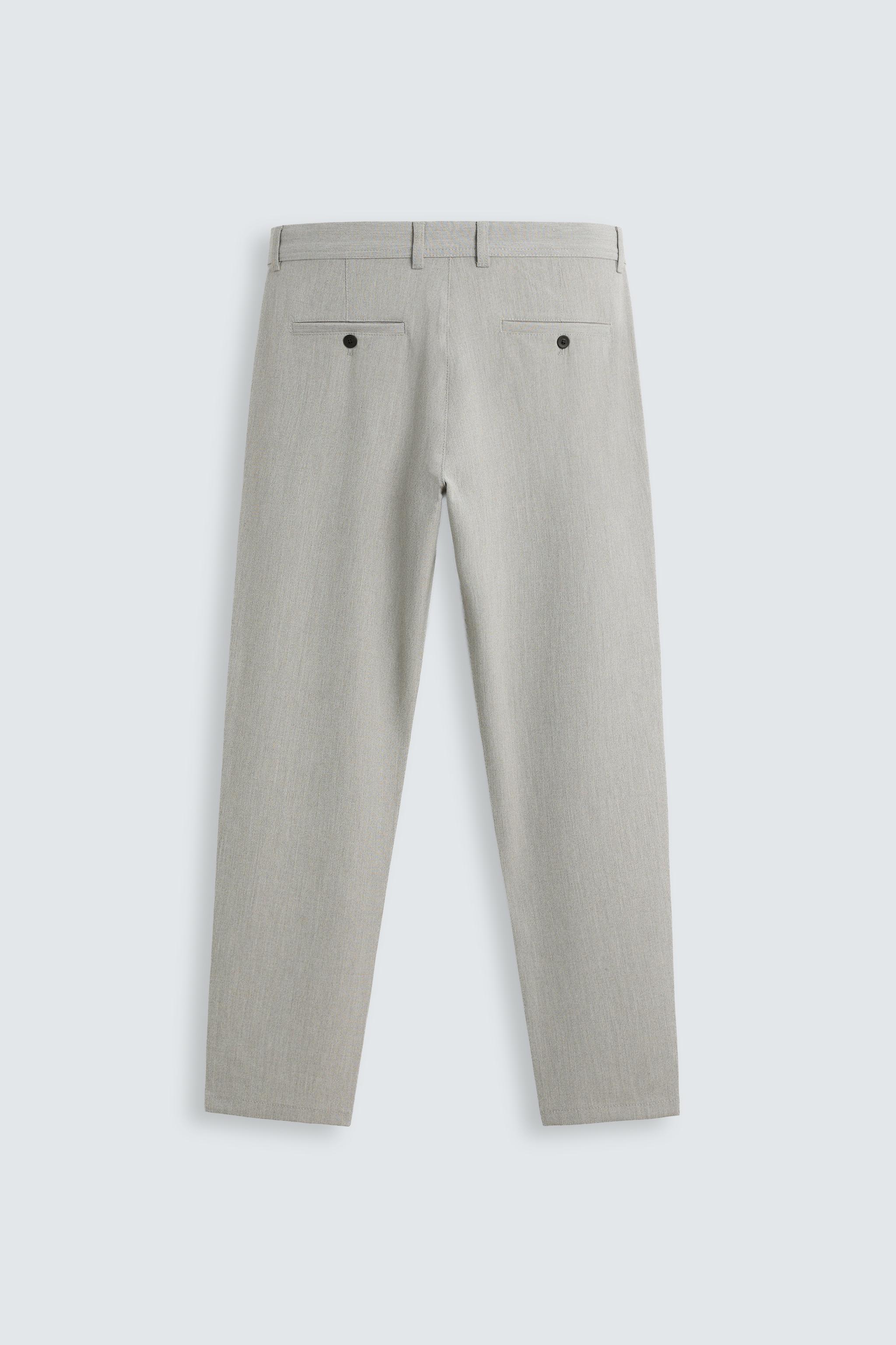 TEXTURED STRETCH PANTS