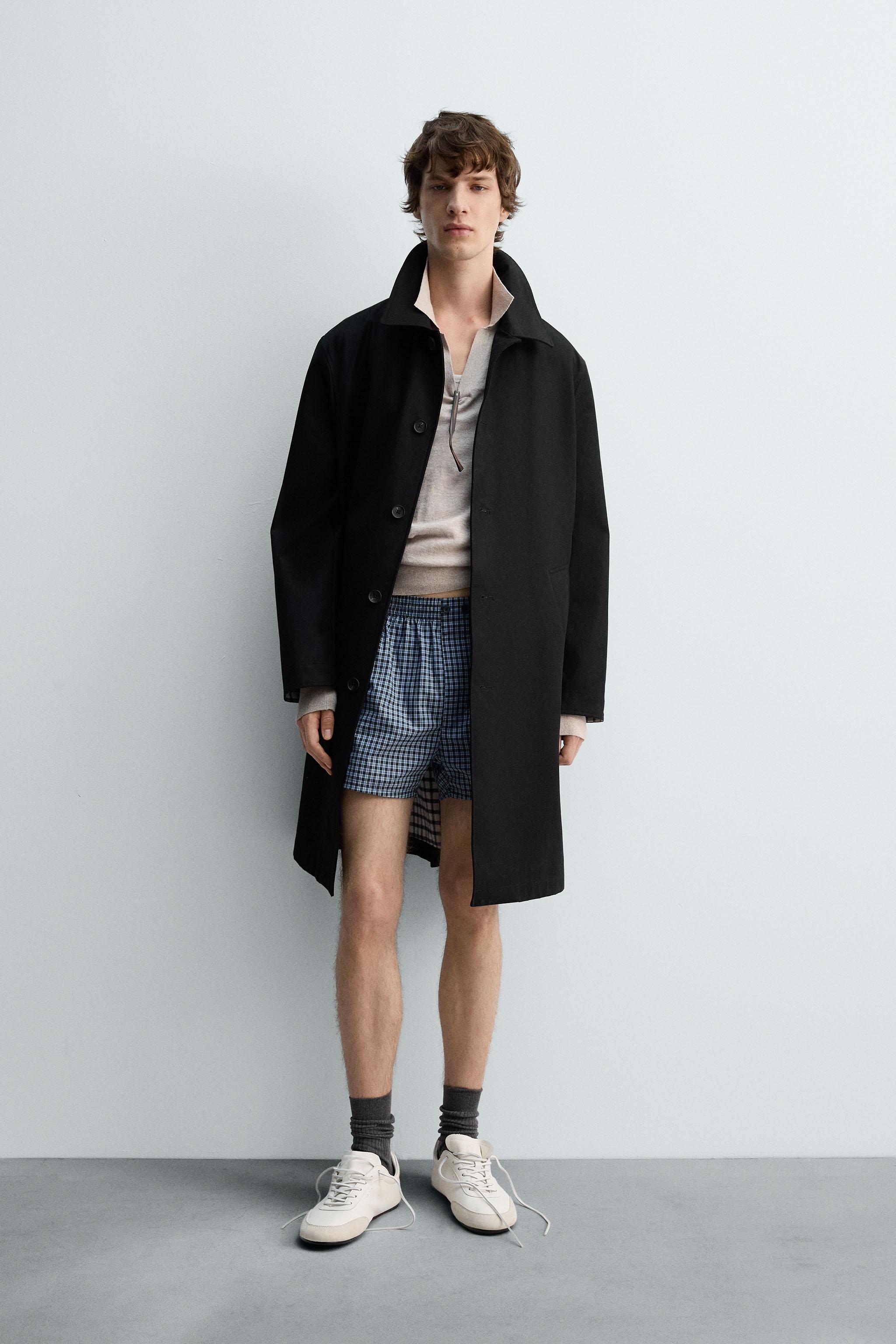 LIMITED EDITION CHECK COMBINATION TRENCH COAT