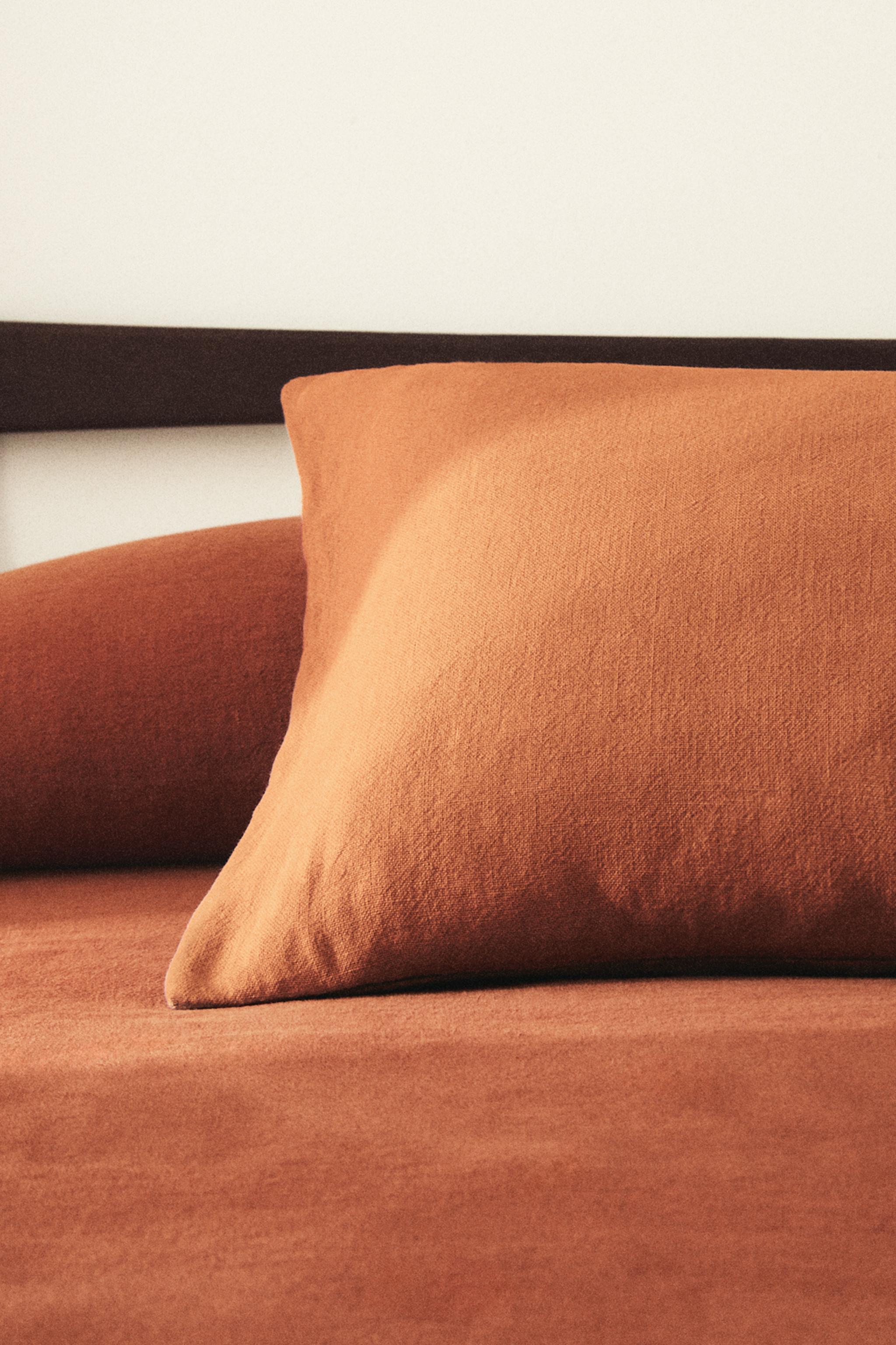 WASHED LINEN THROW PILLOW COVER