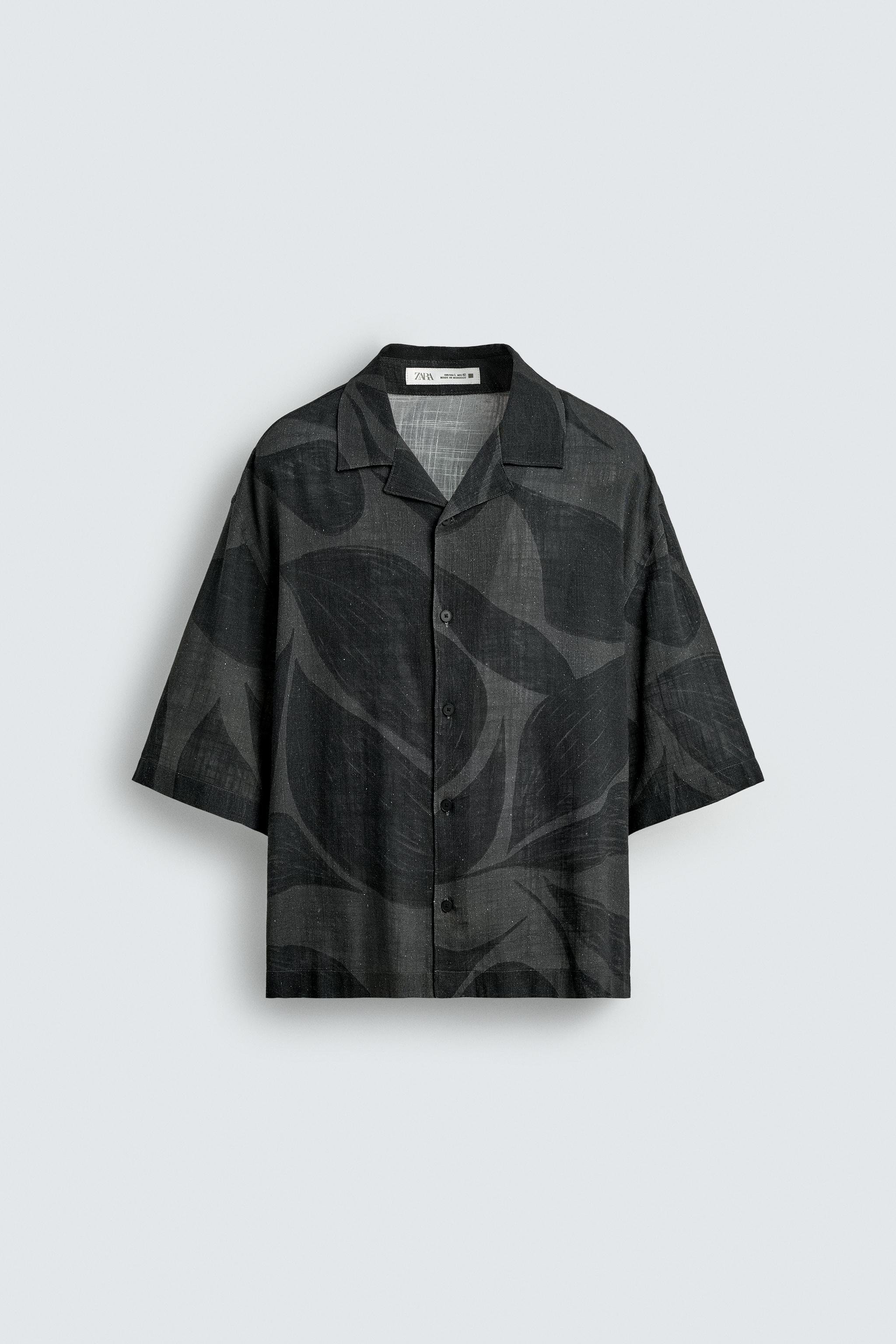 VISCOSE-LINEN SHIRT