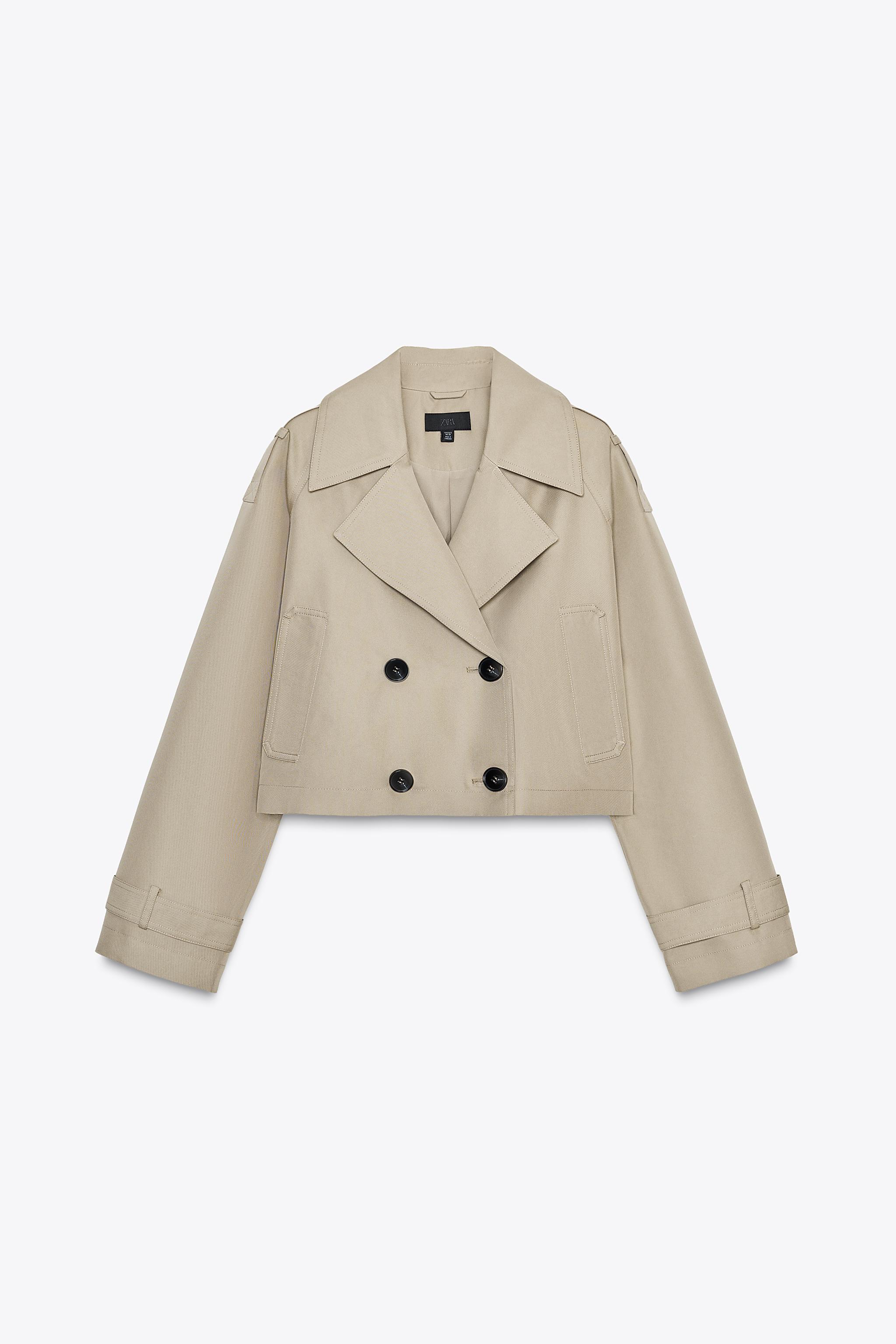 DOUBLE BREASTED SHORT TRENCH COAT