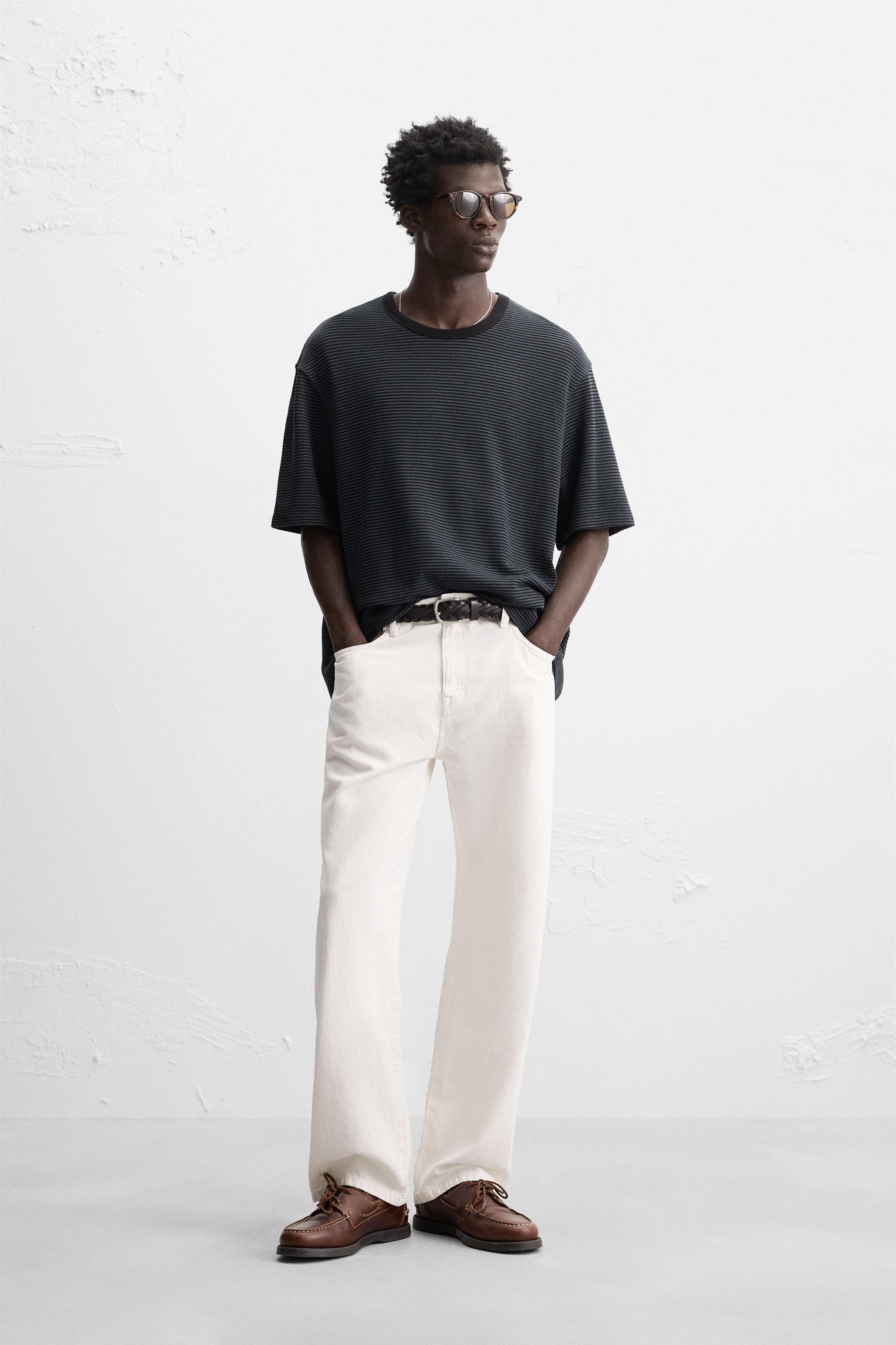 STRIPED JACQUARD T-SHIRT