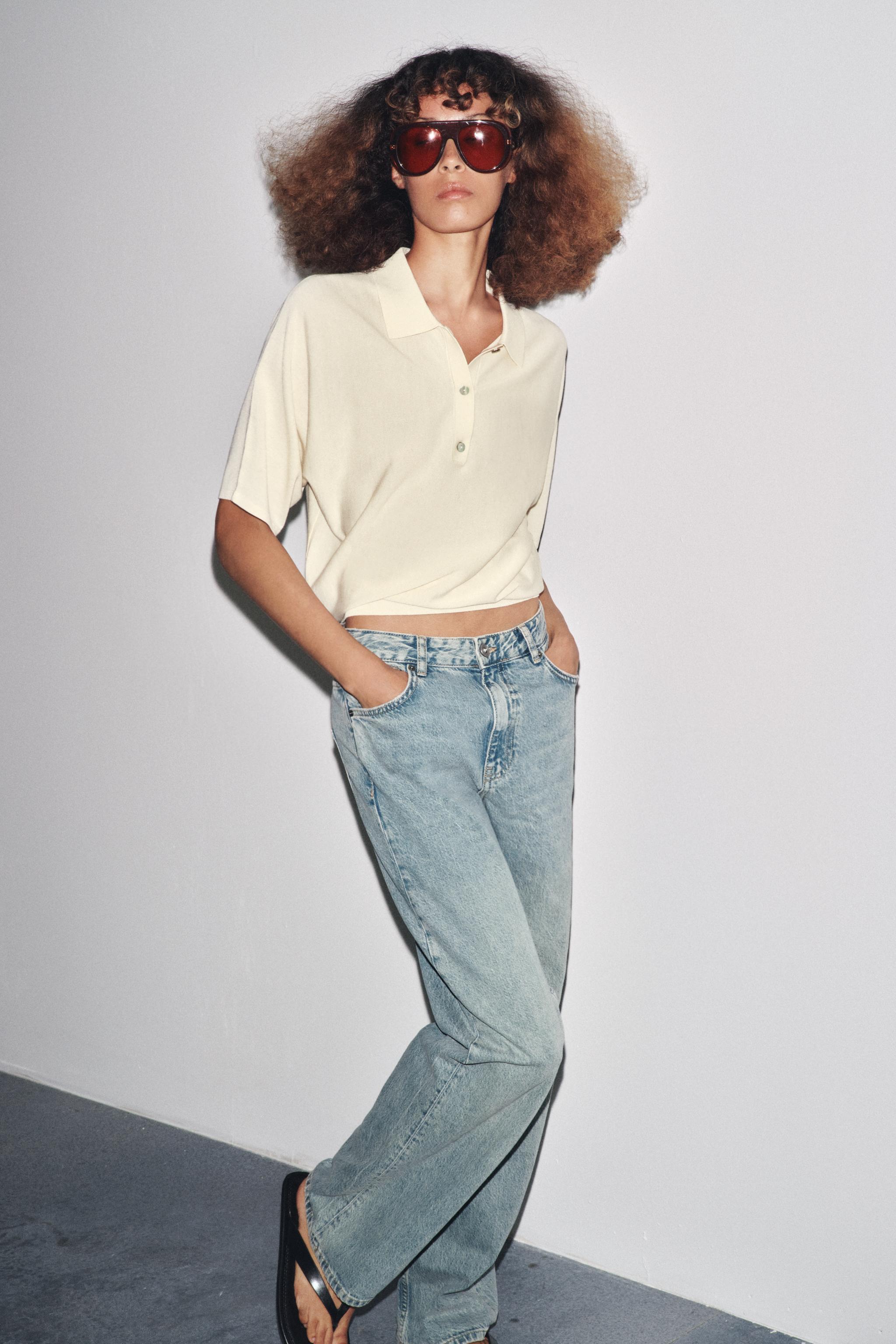 SHORT SLEEVE KNIT POLO SWEATER