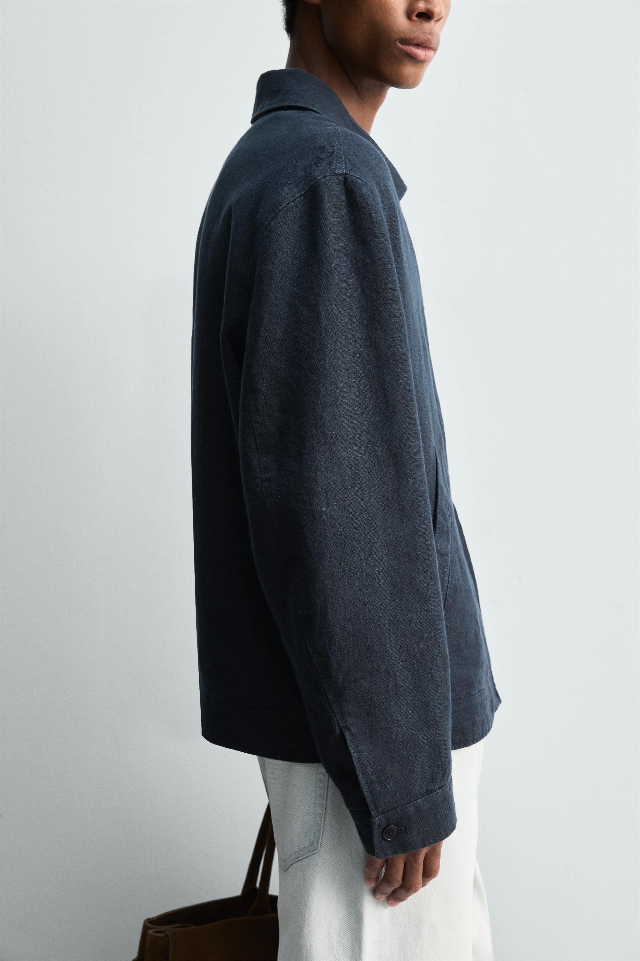 100% LINEN REGULAR FIT JACKET