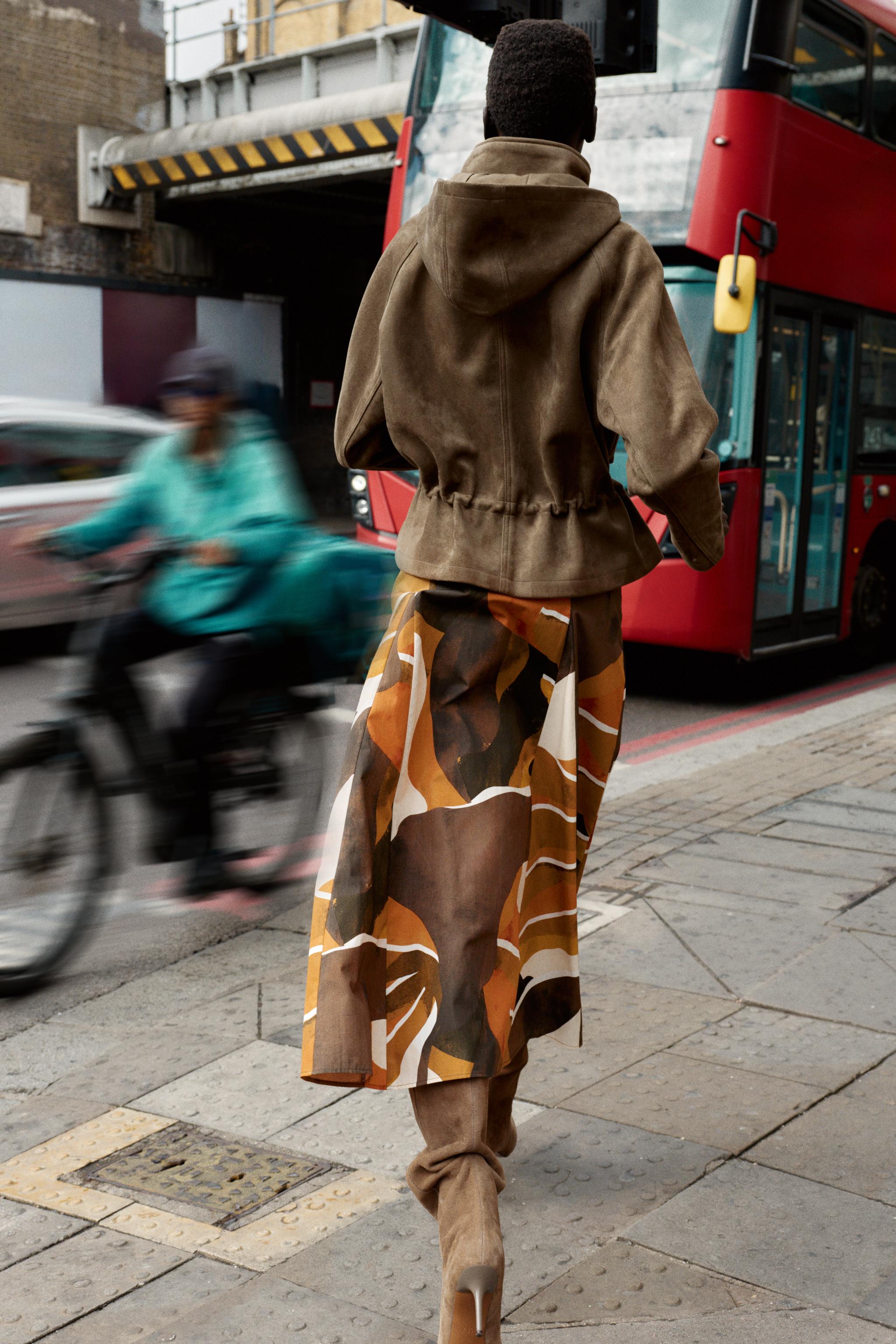 FAUX SUEDE JACKET WITH HOODIE