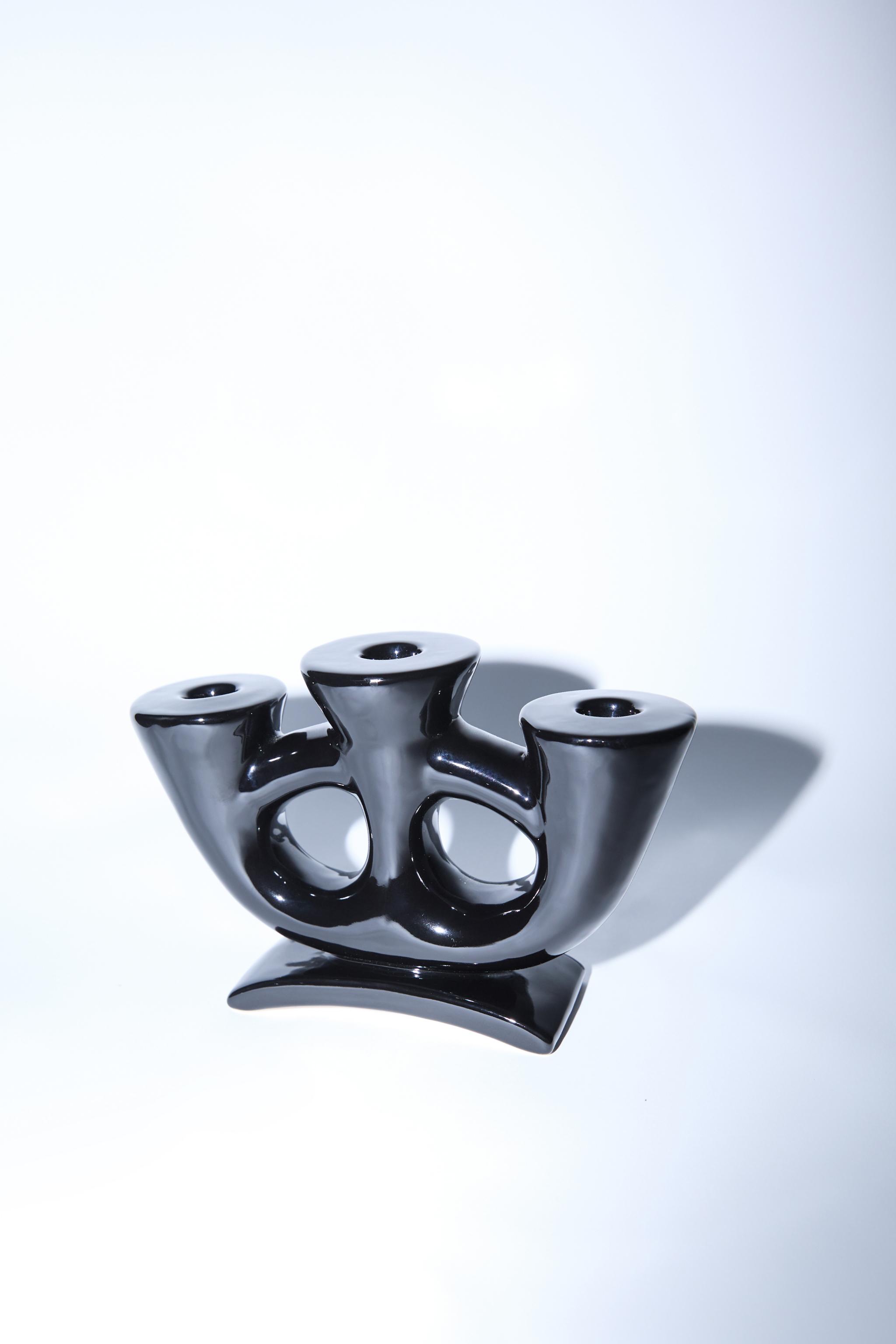 TRIPLE CERAMIC CANDLESTICK X COLLAGERIE