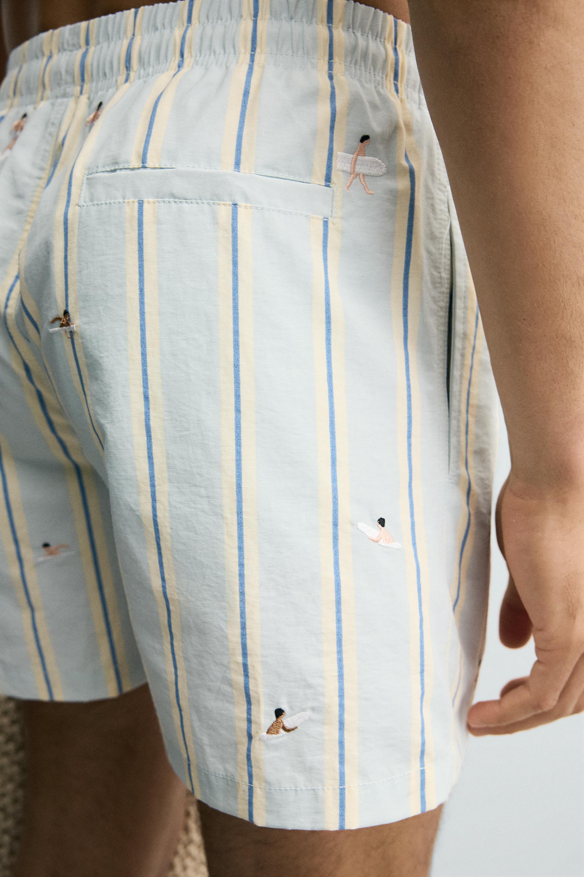 EMBROIDERED MID-LENGTH SWIMSUIT