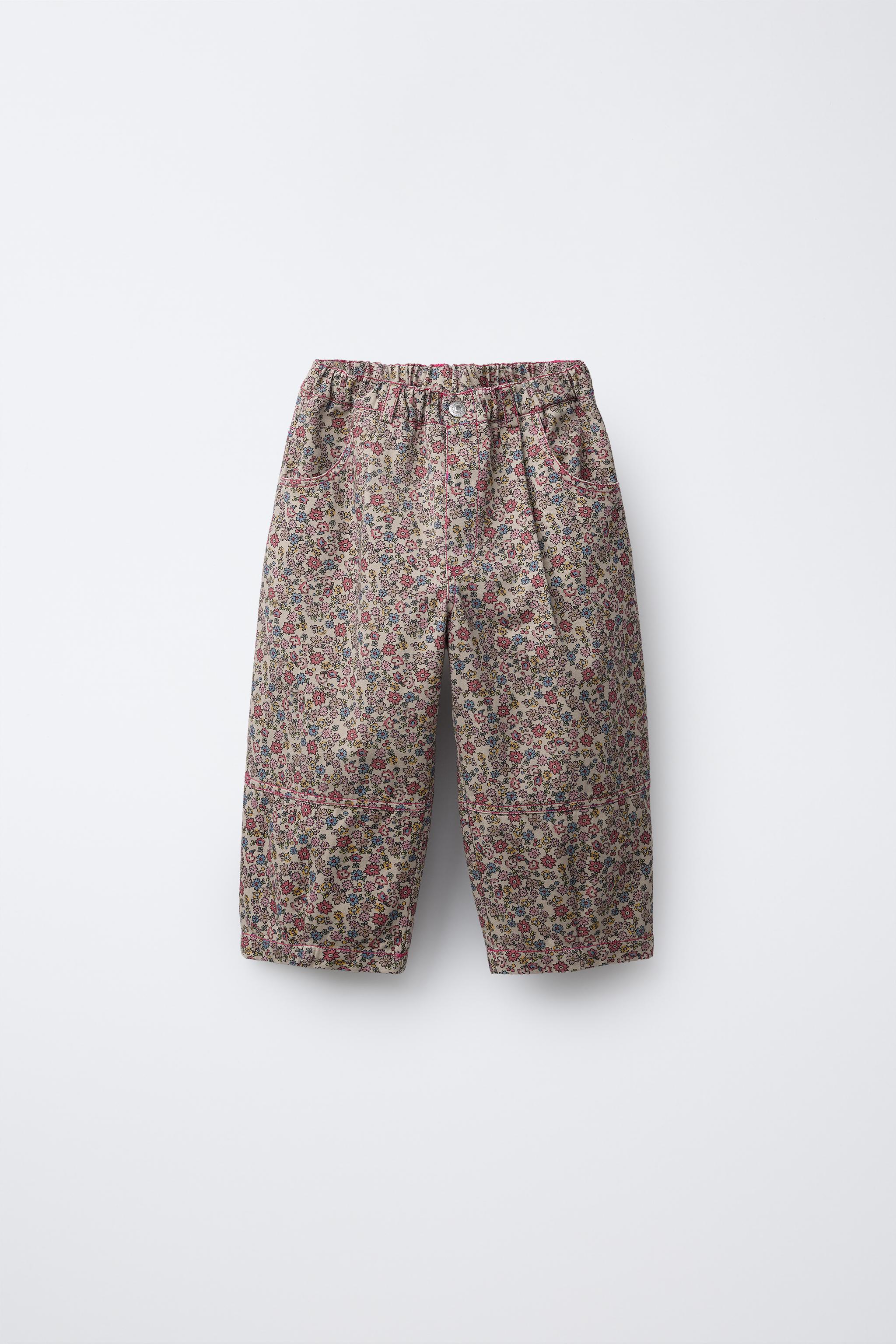 FLOWERED BAGGY PANTS