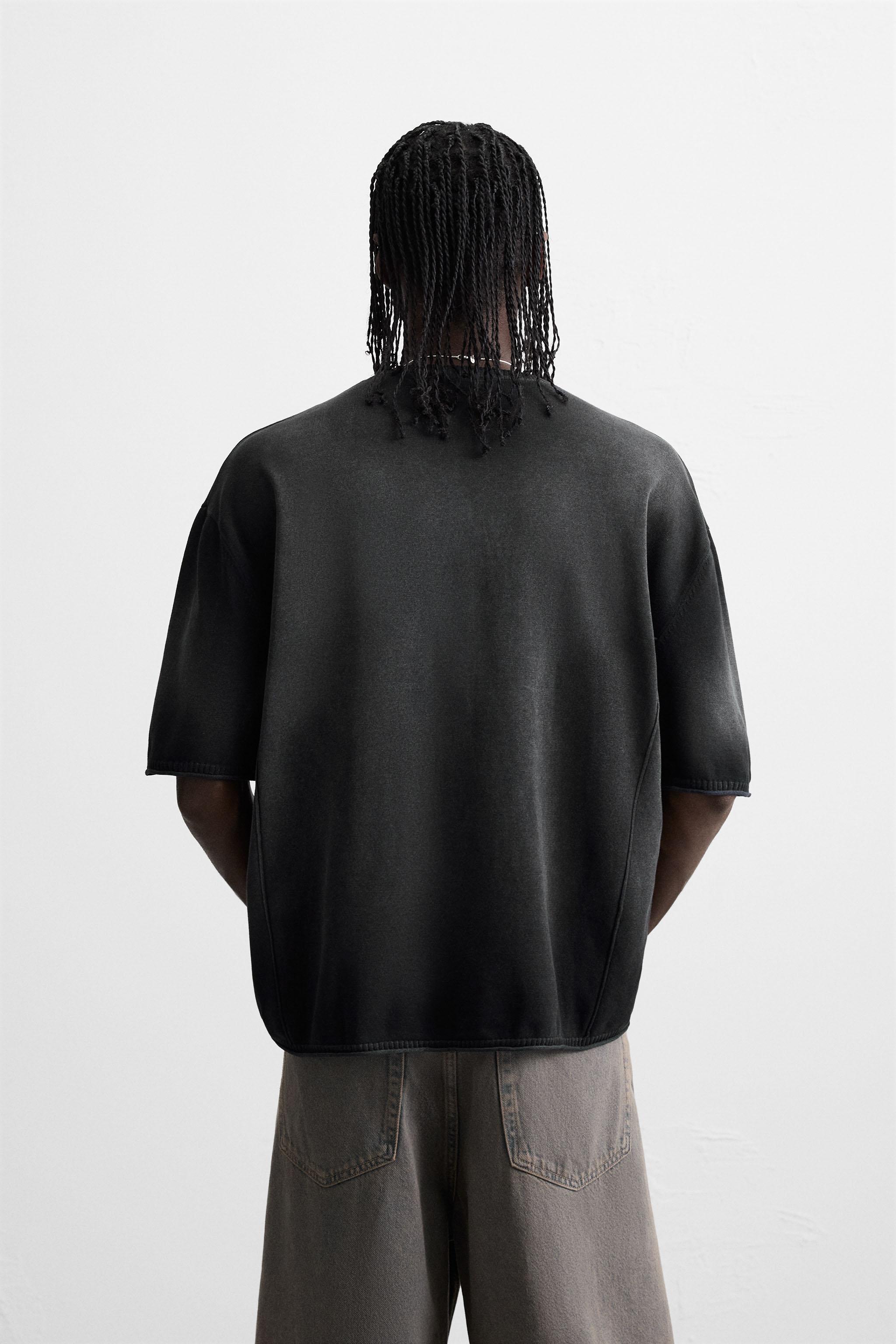 SPRAY PRINT KNIT T-SHIRT