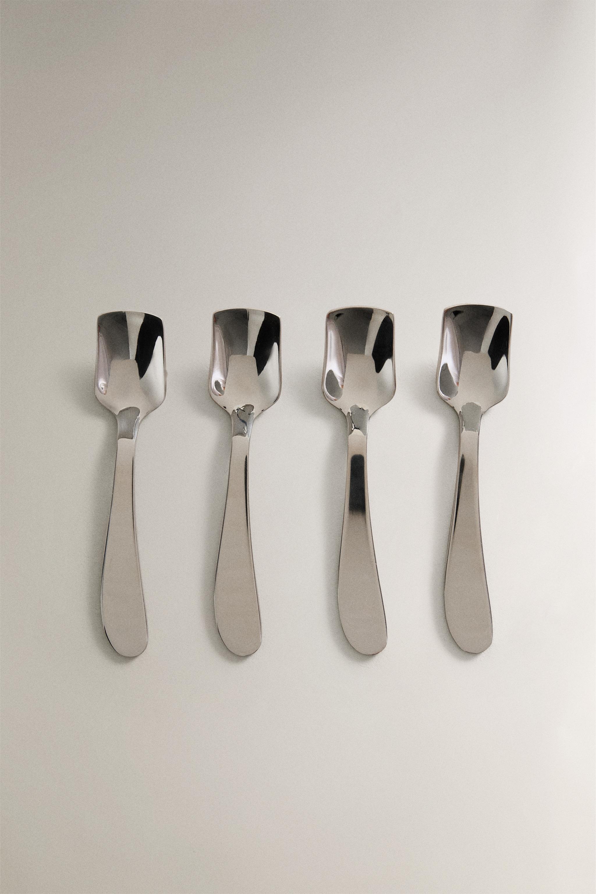 SET OF ICE CREAM SPOONS WITH CURVED HANDLES (SET OF 4)