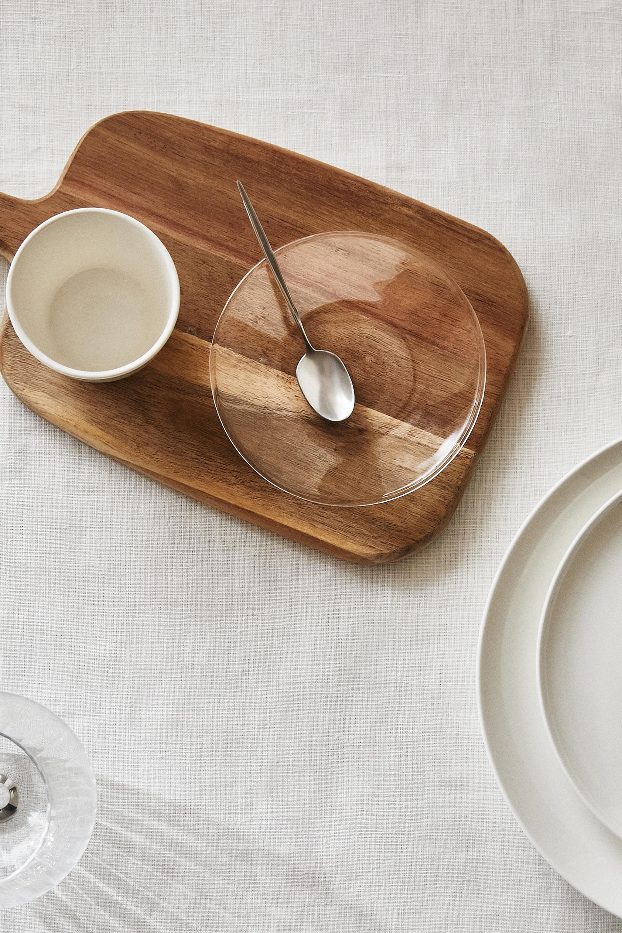 BOROSILICATE GLASS SIDE PLATE WITH RIM