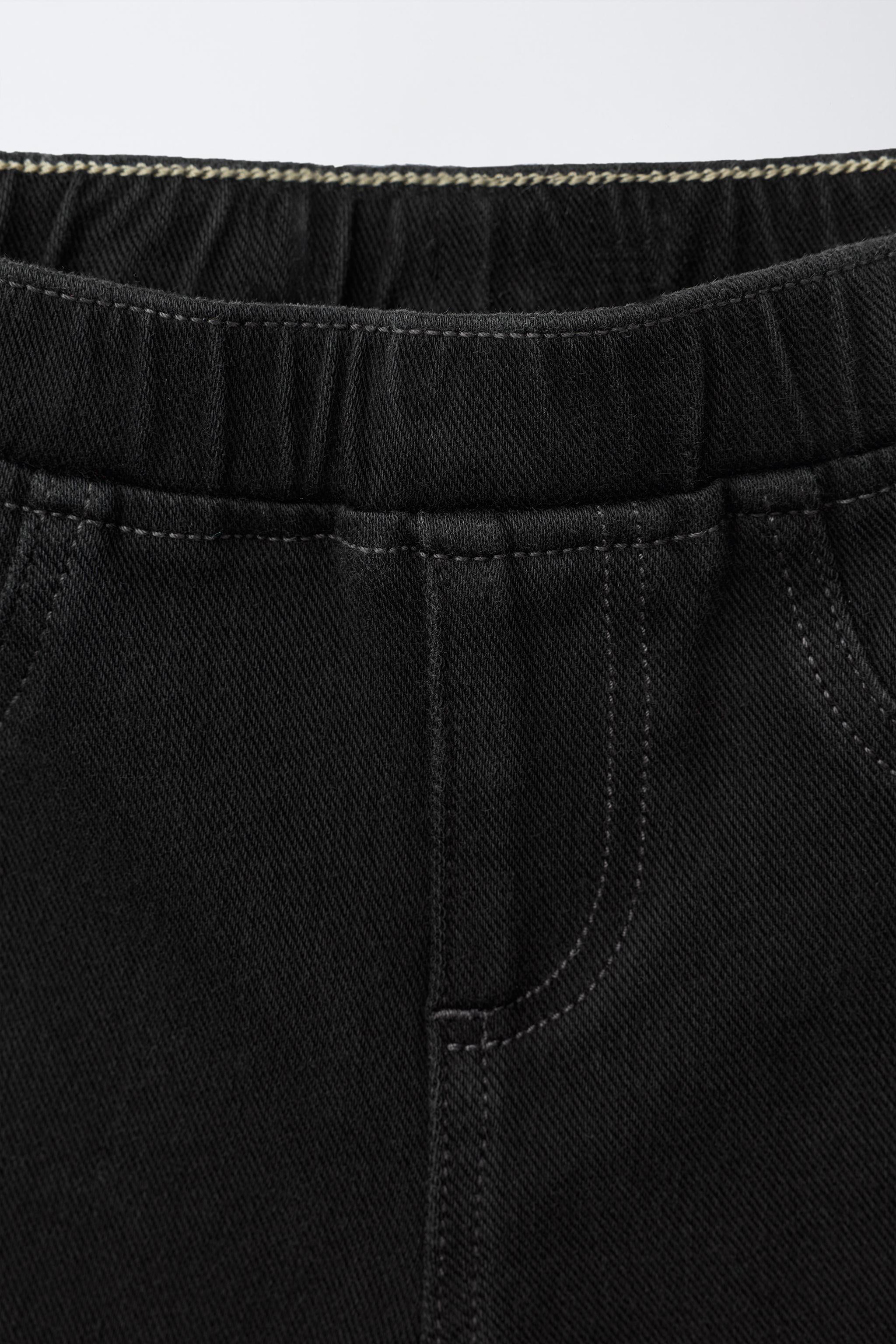 DENIM EFFECT FLARE LEGGINGS