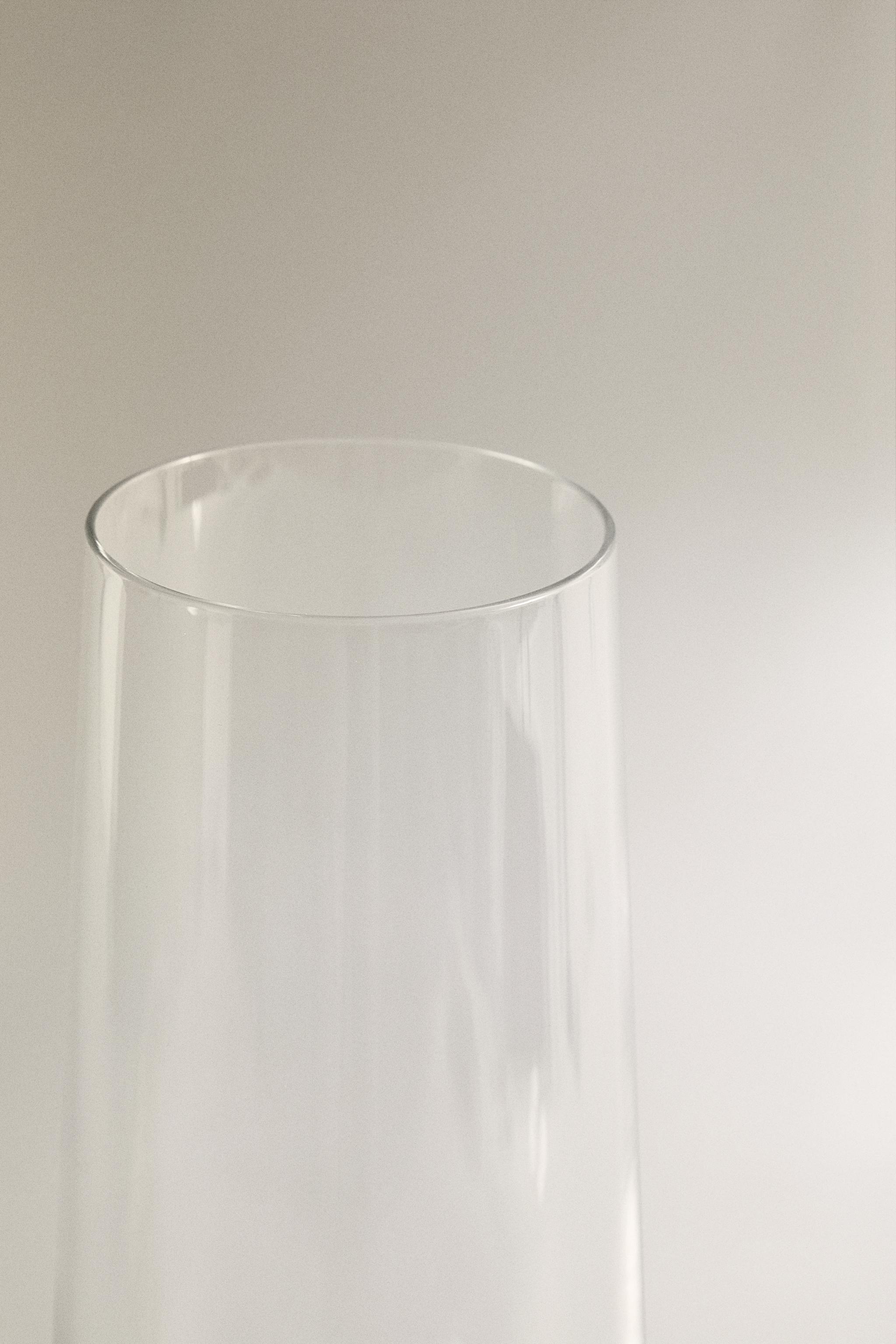 CONICAL CRYSTALLINE FLUTE GLASS