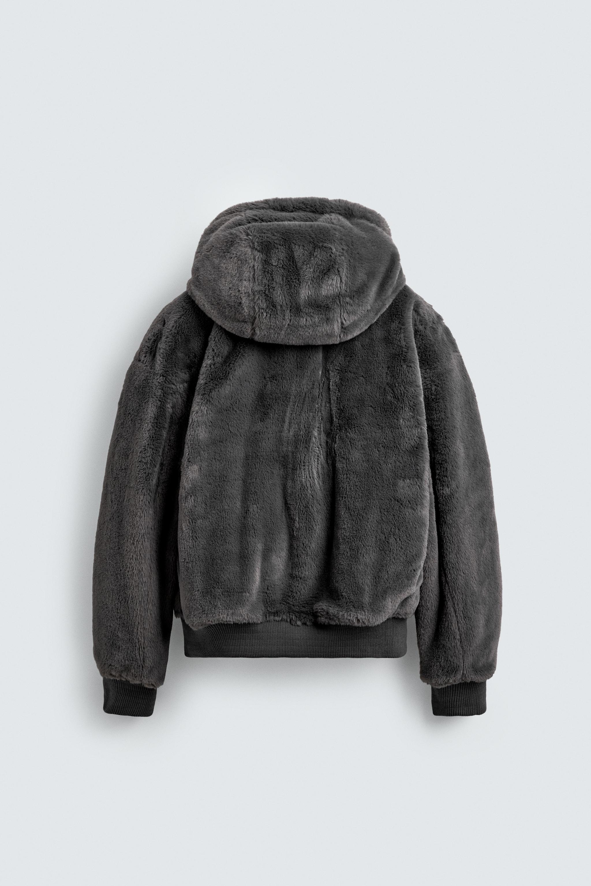 FAUX LEATHER REVERSIBLE BOMBER JACKET