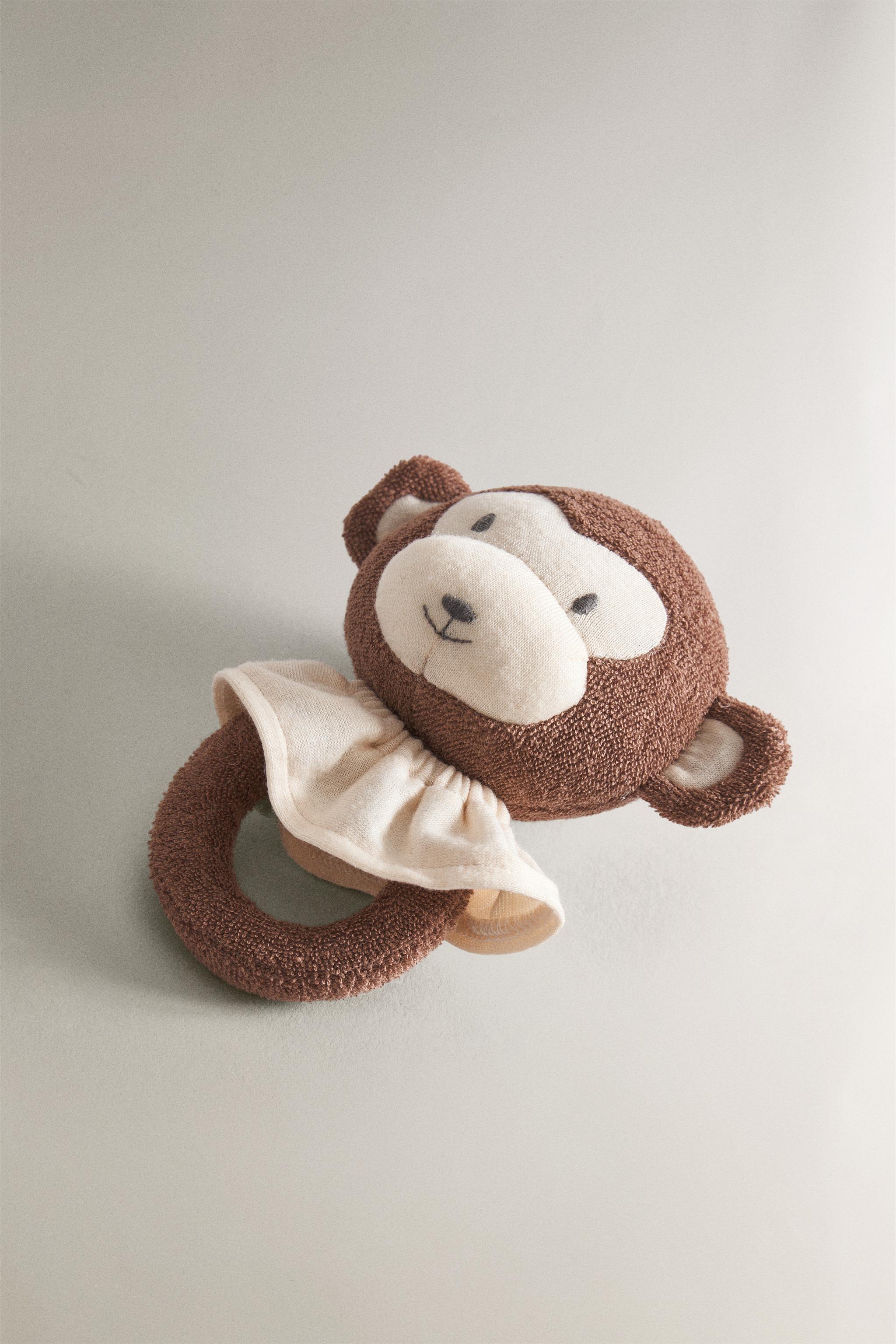 CHILDREN'S MONKEY PLUSH TOY RATTLE